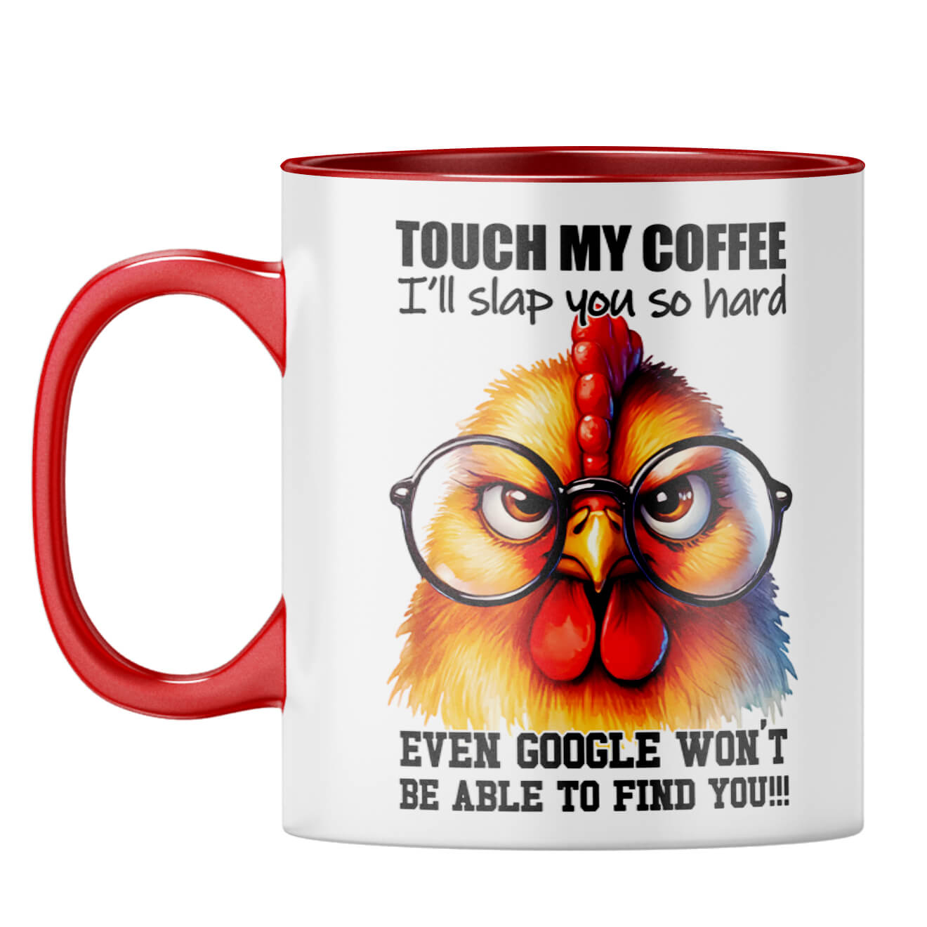 I will slap you Hard Coffee Mug Red