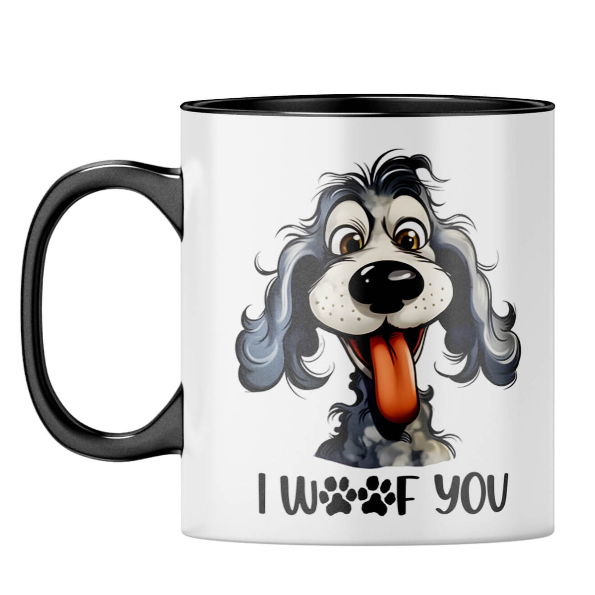 I Woof You Coffee Mug Black