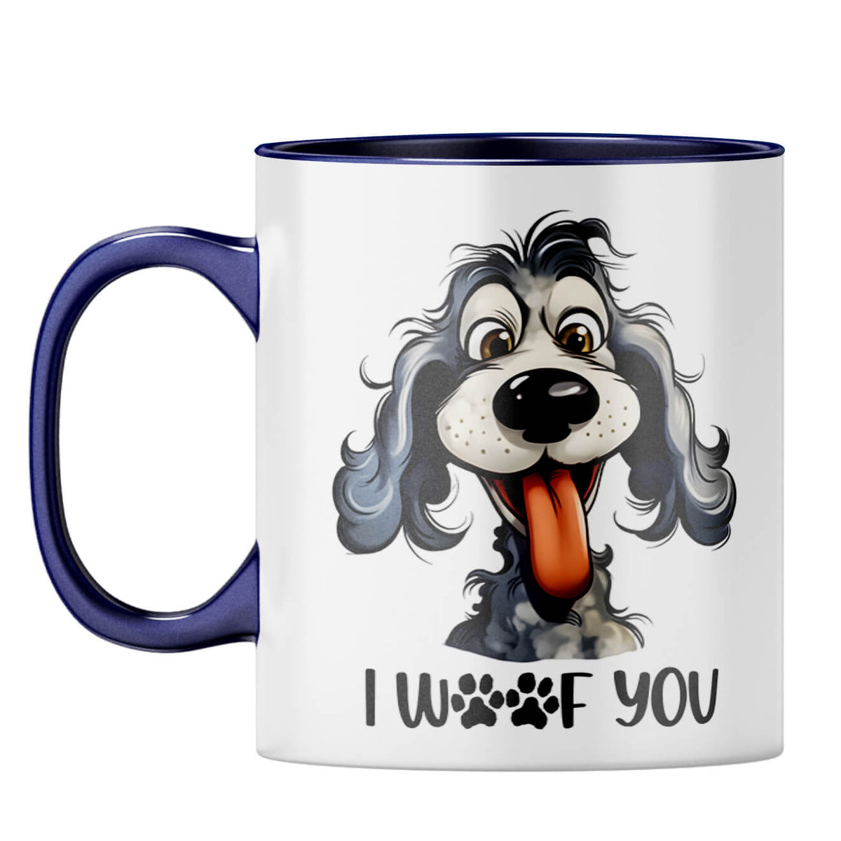 I Woof You Coffee Mug Dark Blue