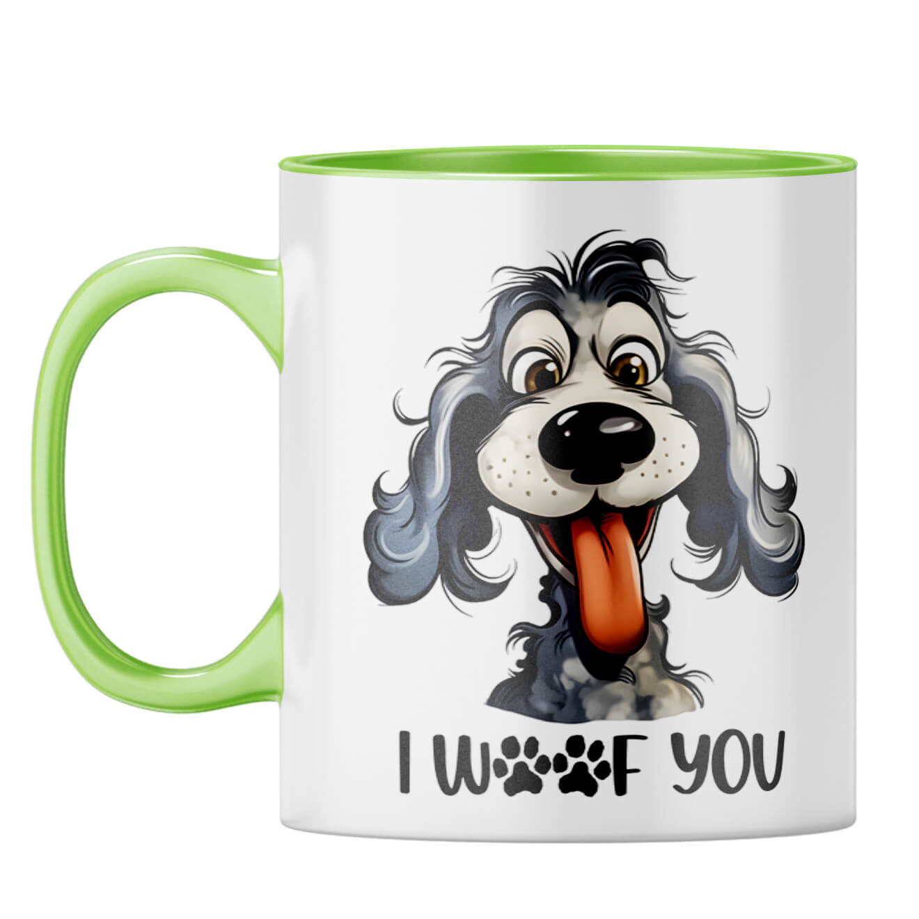 I Woof You Coffee Mug Light Green
