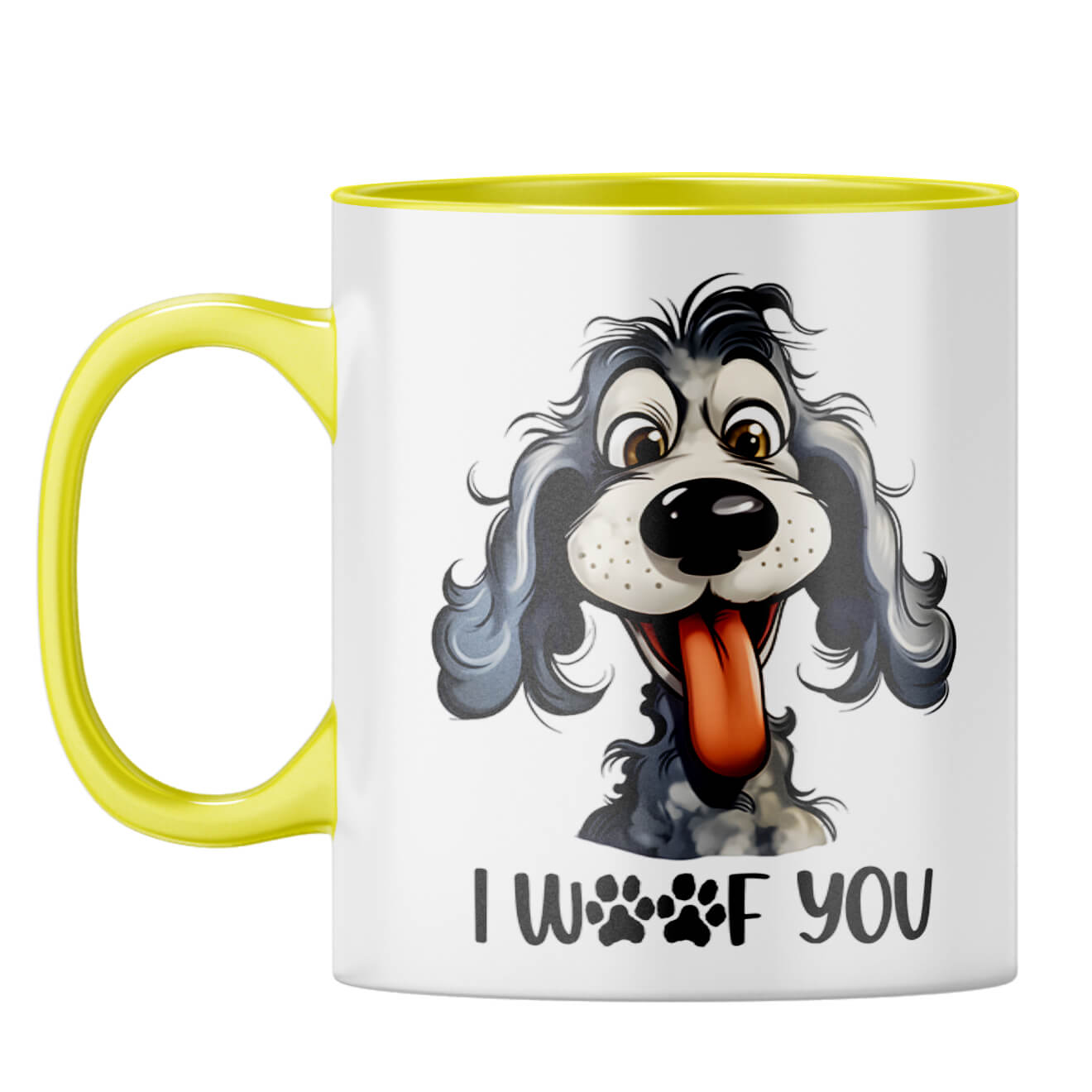 I Woof You Coffee Mug Yellow