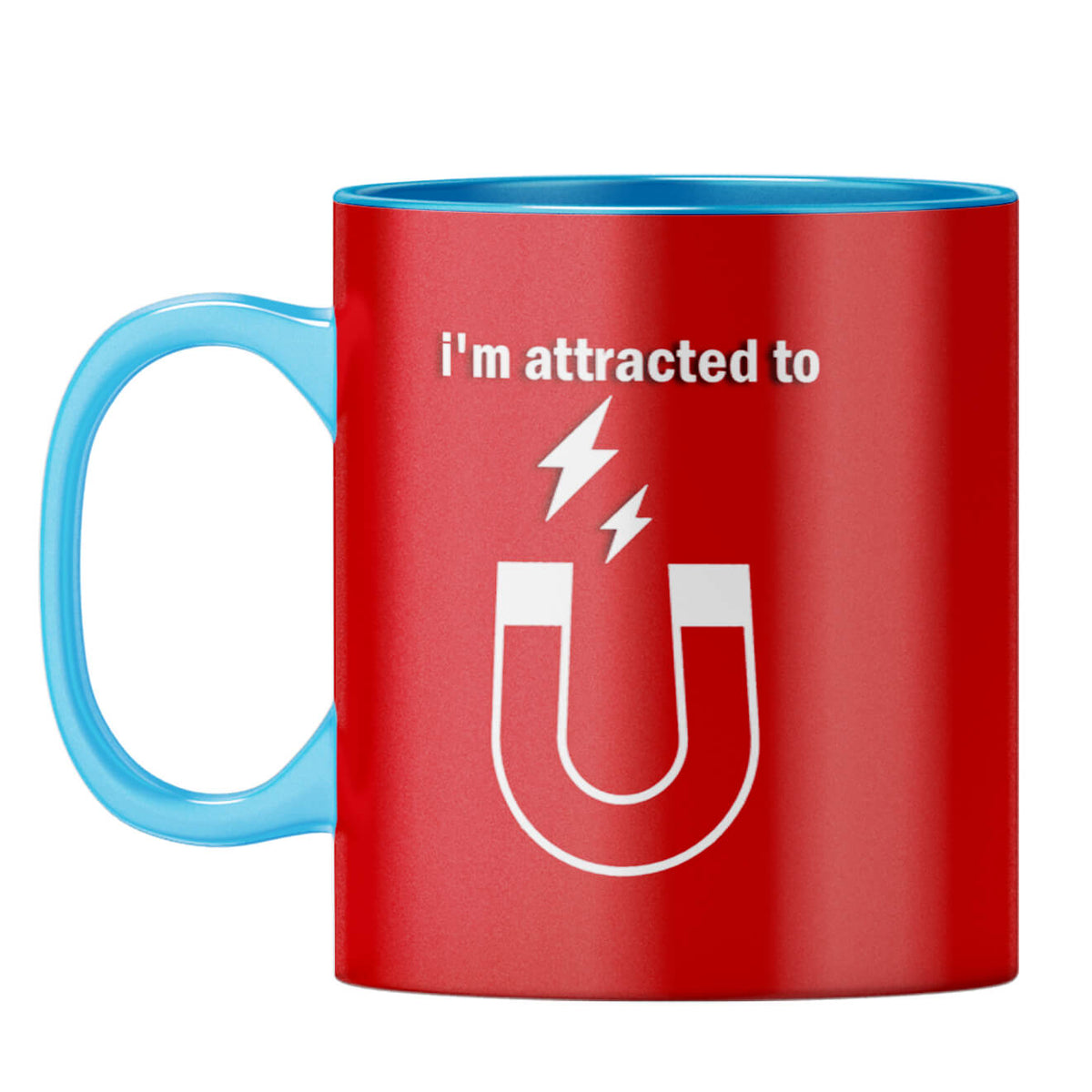 I'm Attracted to You Coffee Mug Light Blue