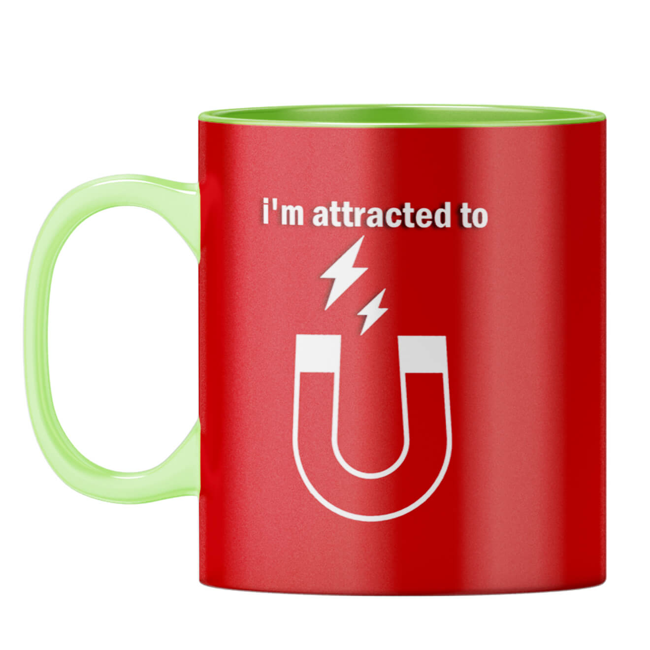 I'm Attracted to You Coffee Mug Light Green