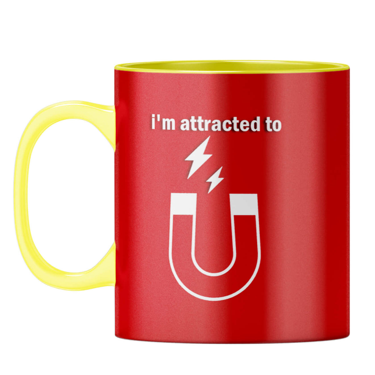 I'm Attracted to You Coffee Mug Yellow
