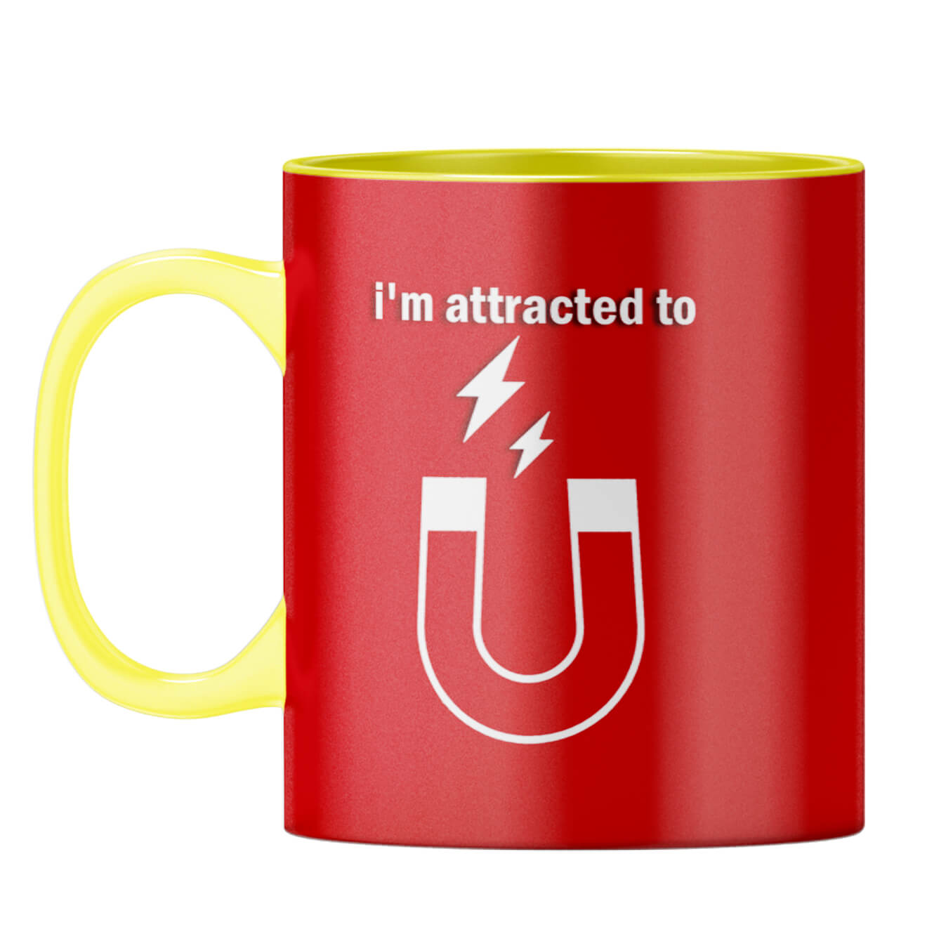 I'm Attracted to You Coffee Mug Yellow