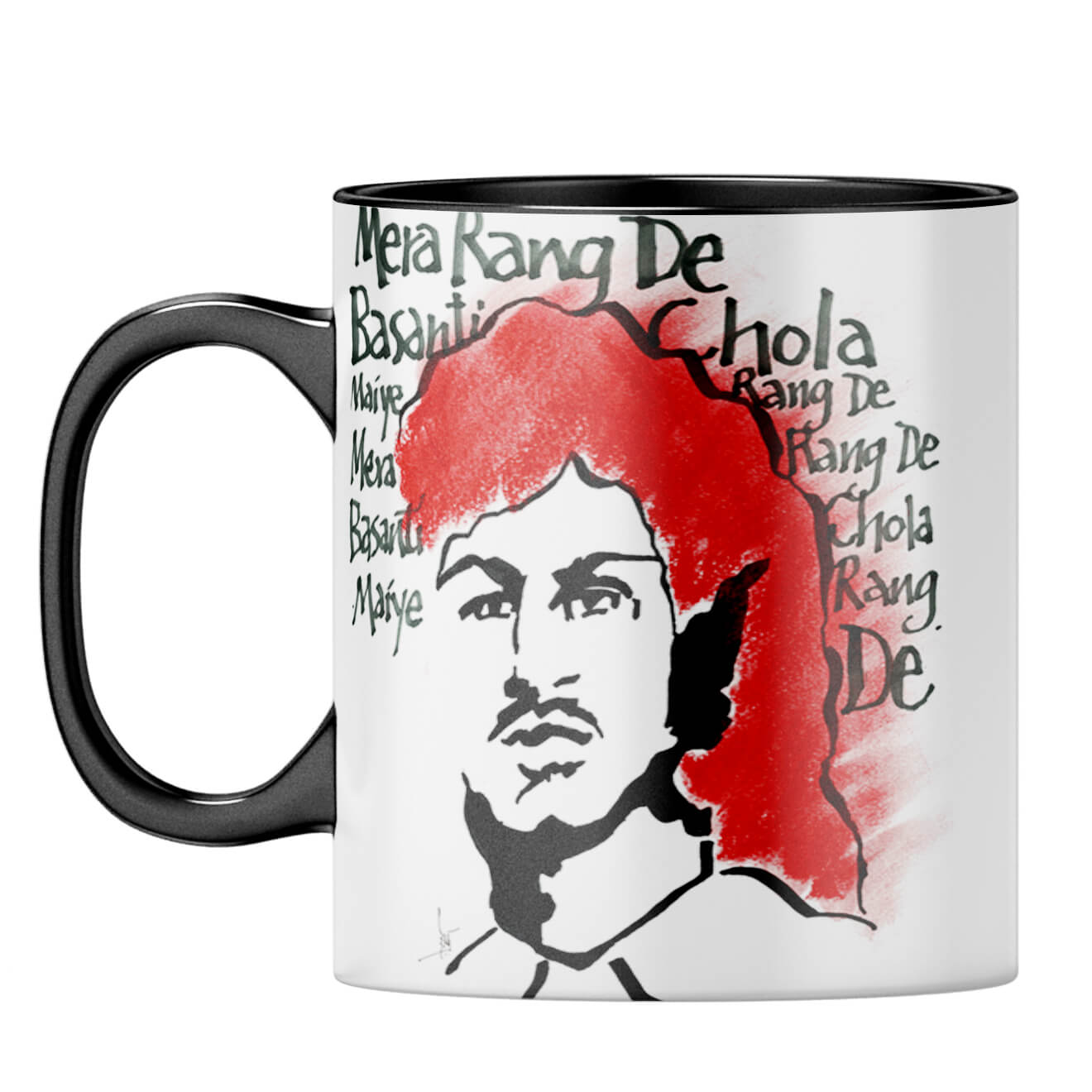 Indro's Art Bhagat Singh Coffee Mug Black