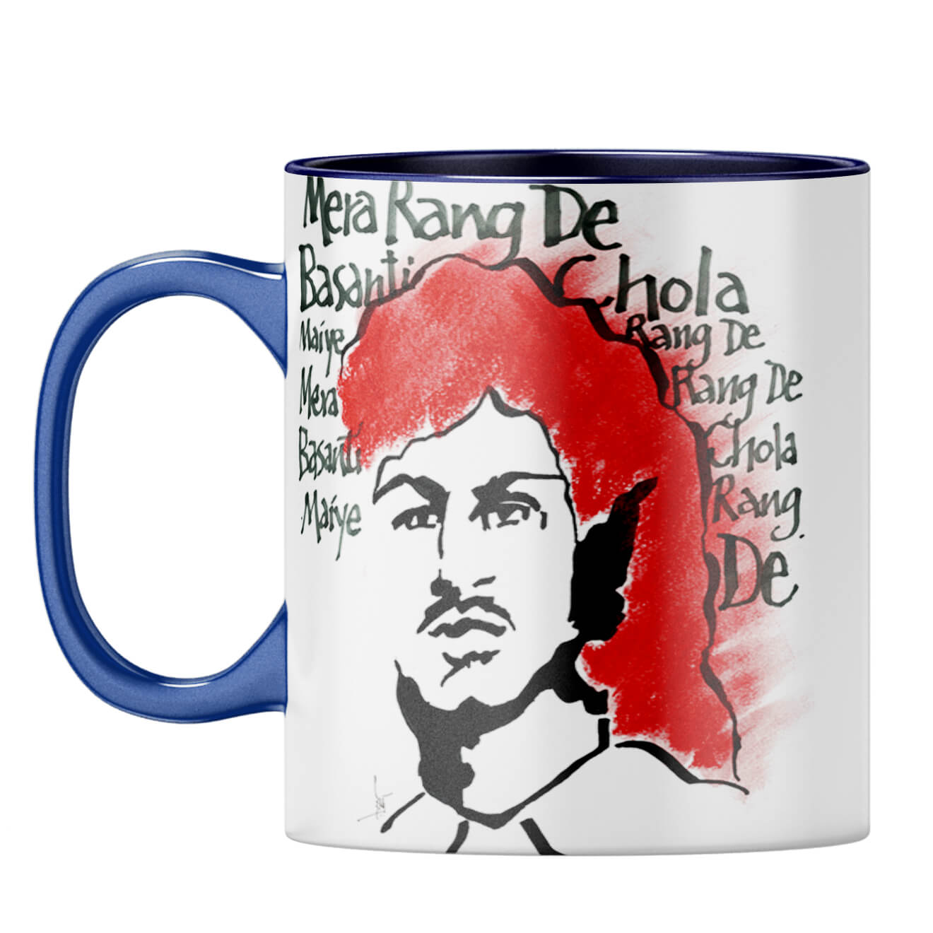 Indro's Art Bhagat Singh Coffee Mug Dark Blue