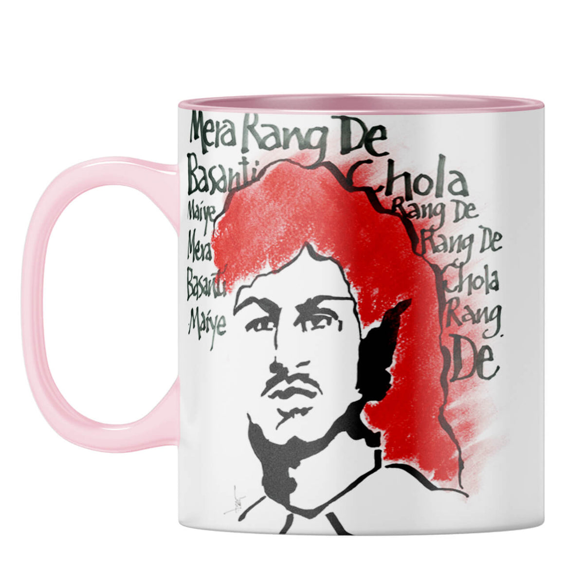 Indro's Art Bhagat Singh Coffee Mug Pink