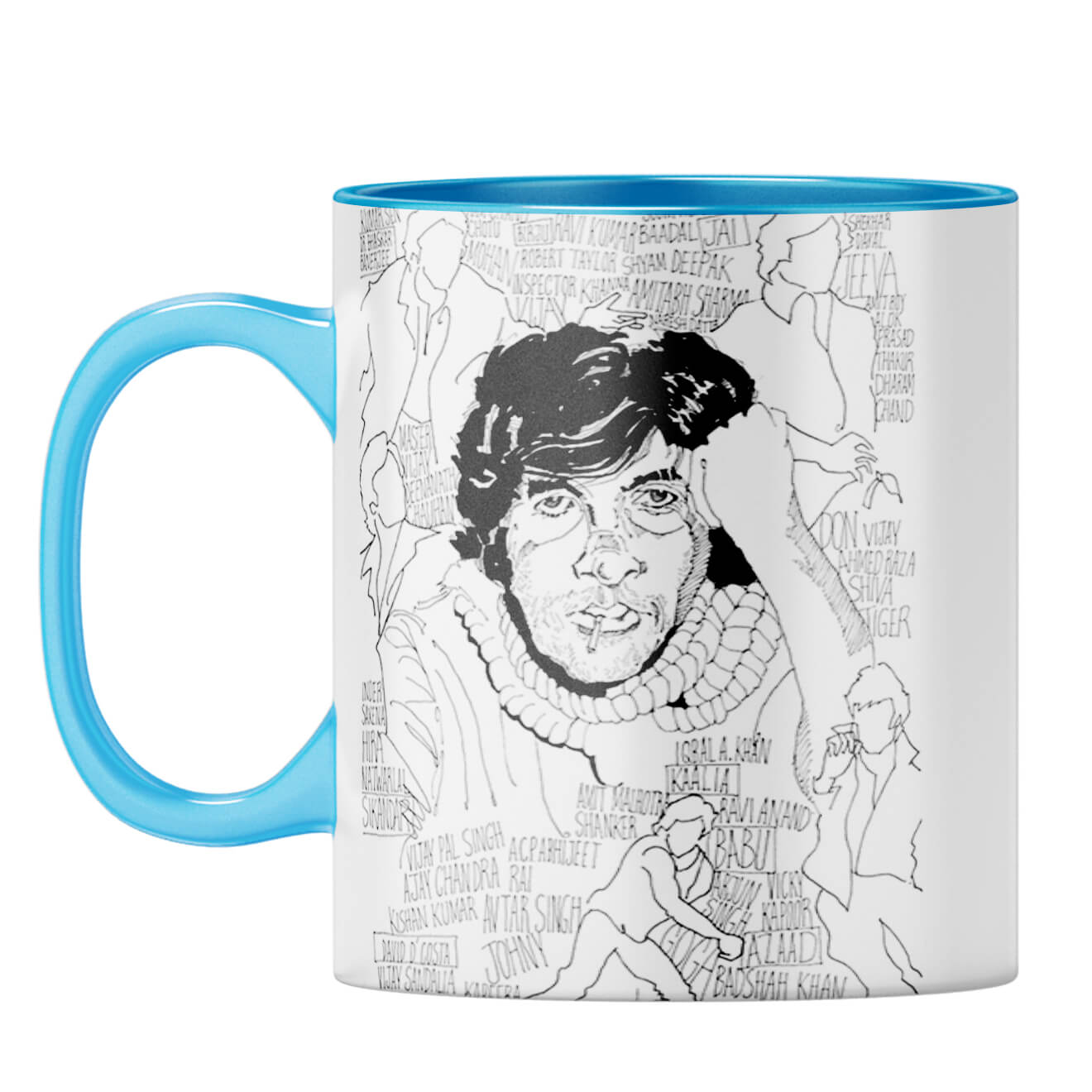 Indro's Art Big B Coffee Mug Light Blue