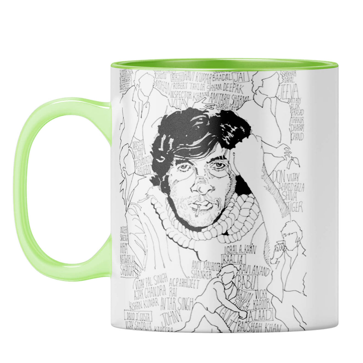 Indro's Art Big B Coffee Mug Light Green