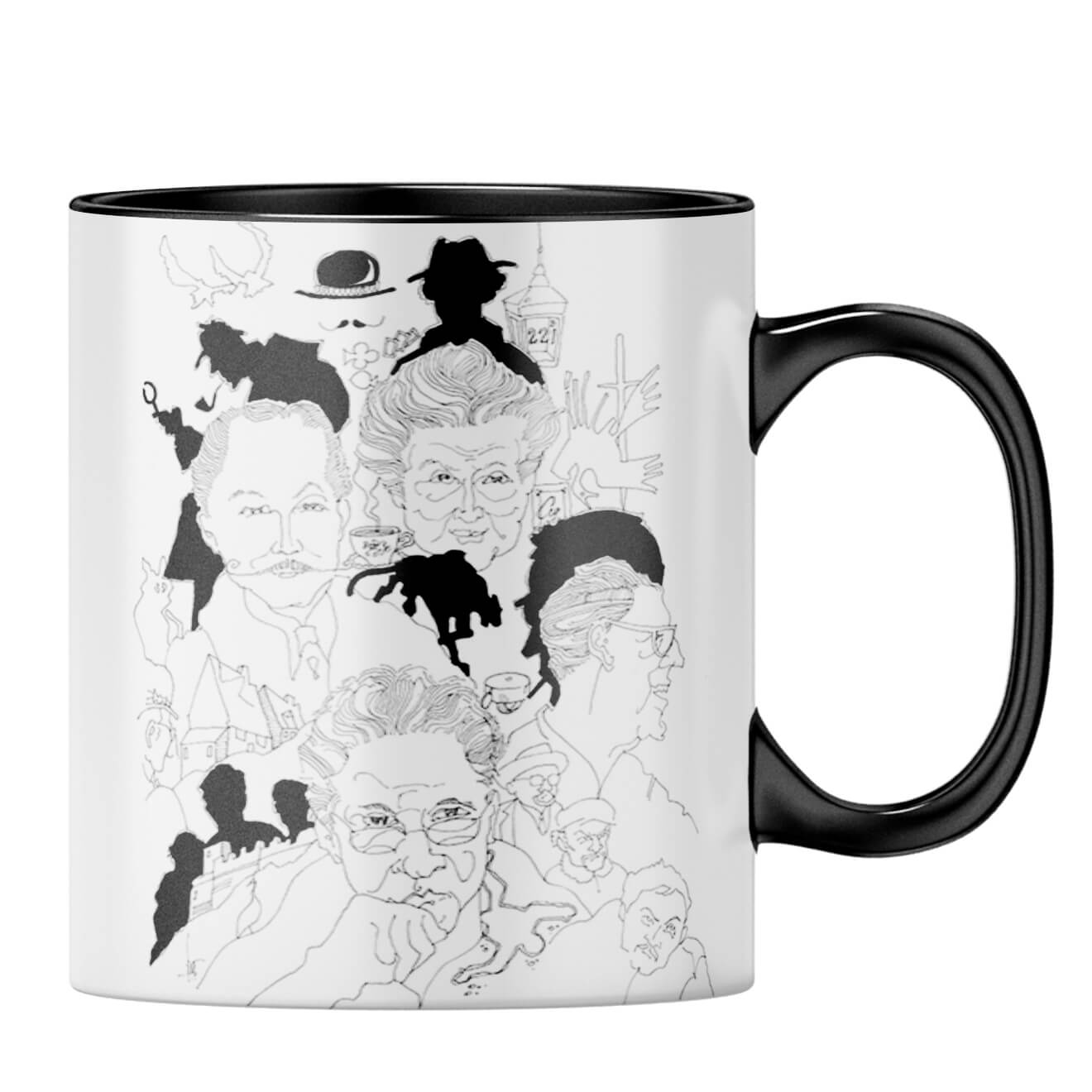 Indro's Art Great Detectives Coffee MugB-Black