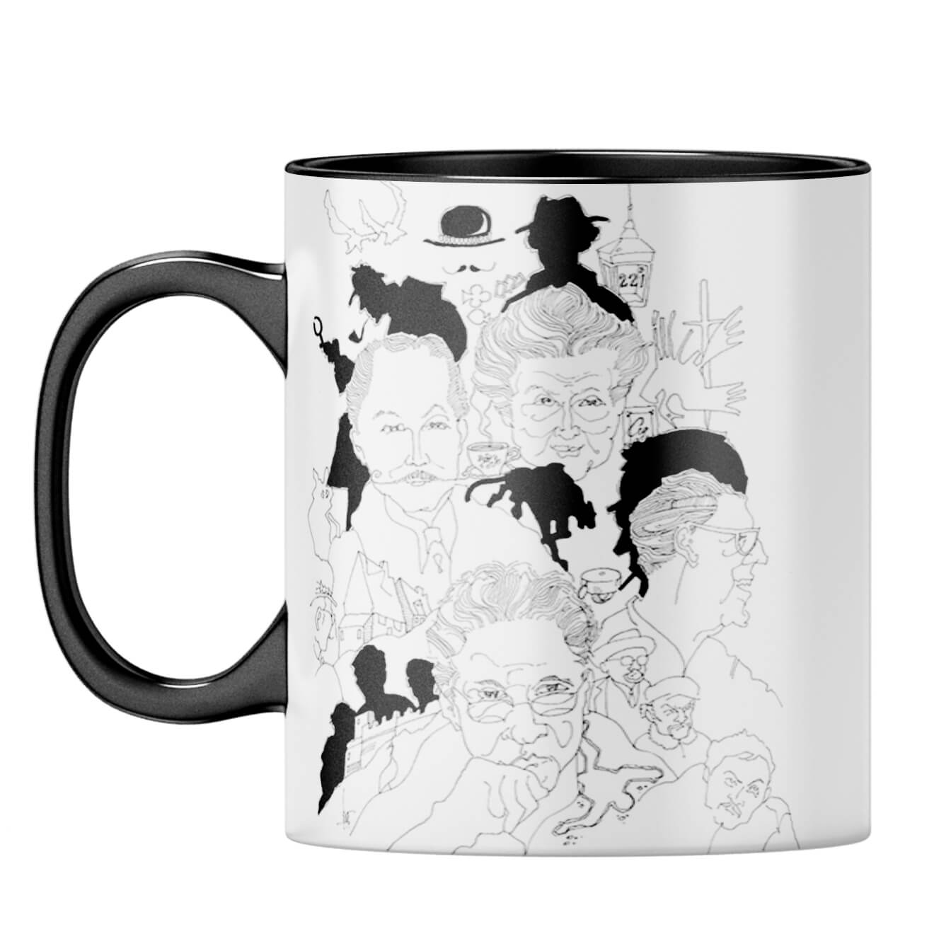 Indro's Art Great Detectives Coffee Mug Black