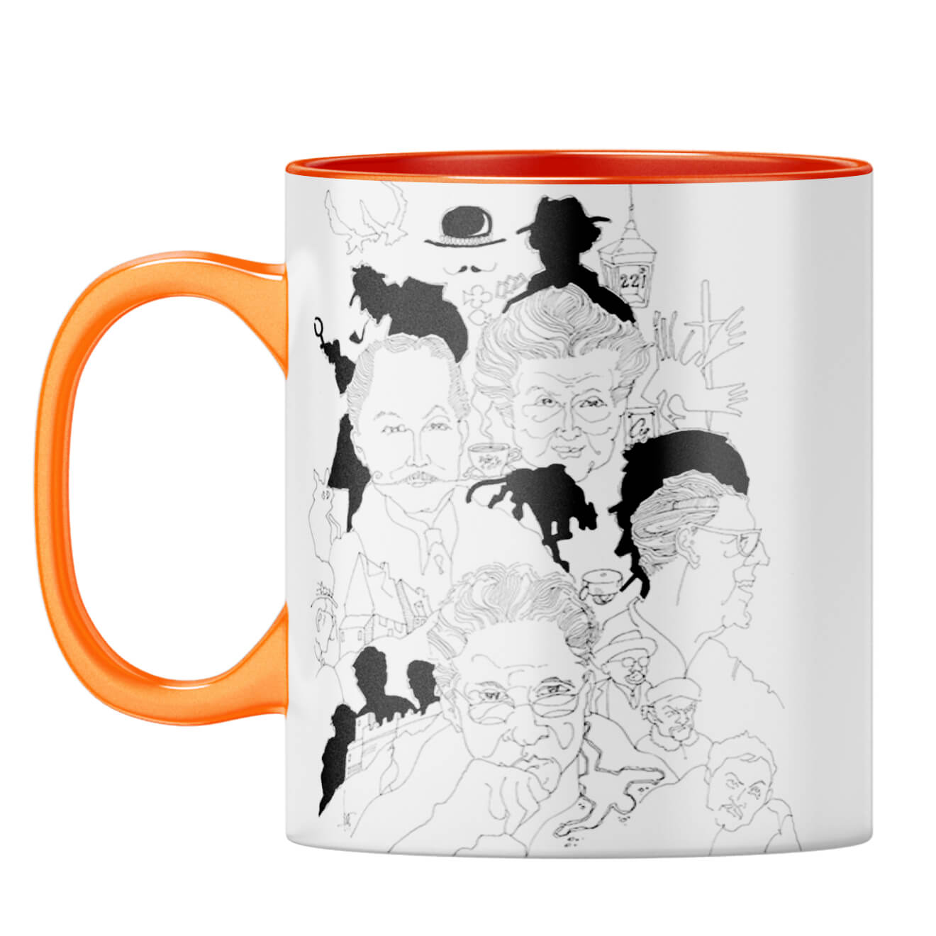 Indro's Art Great Detectives Coffee Mug Orange