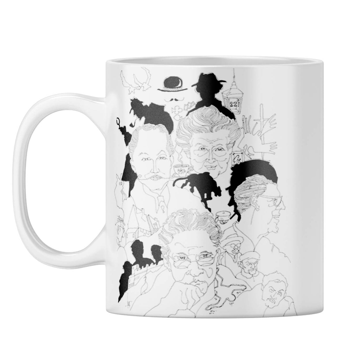 Indro's Art Great Detectives Coffee Mug White