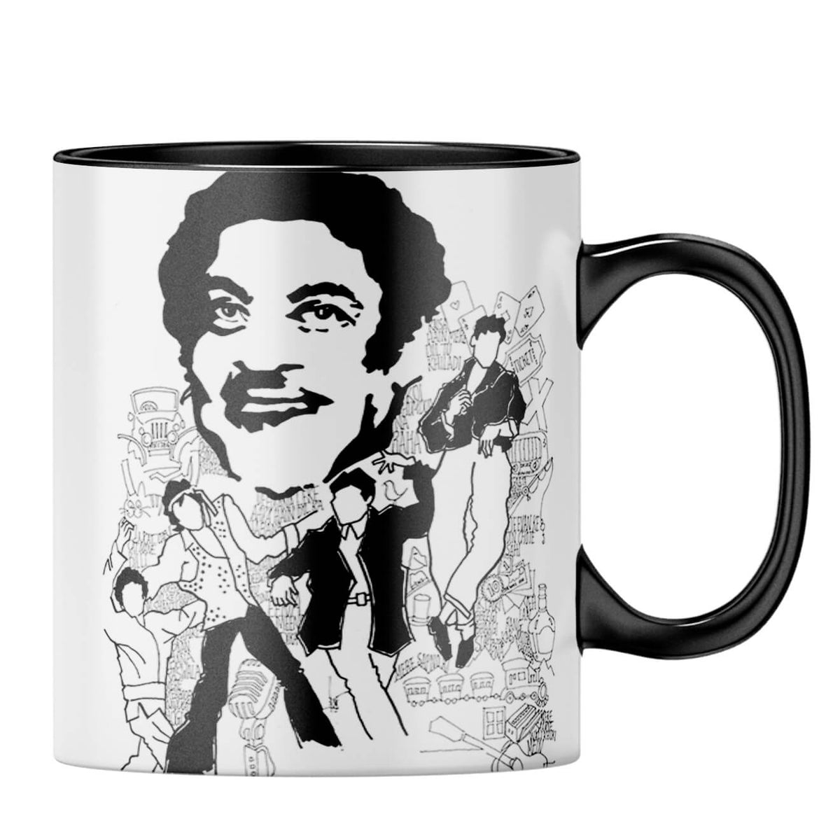 Indro's Art Kishore Kumar Coffee MugB-Black