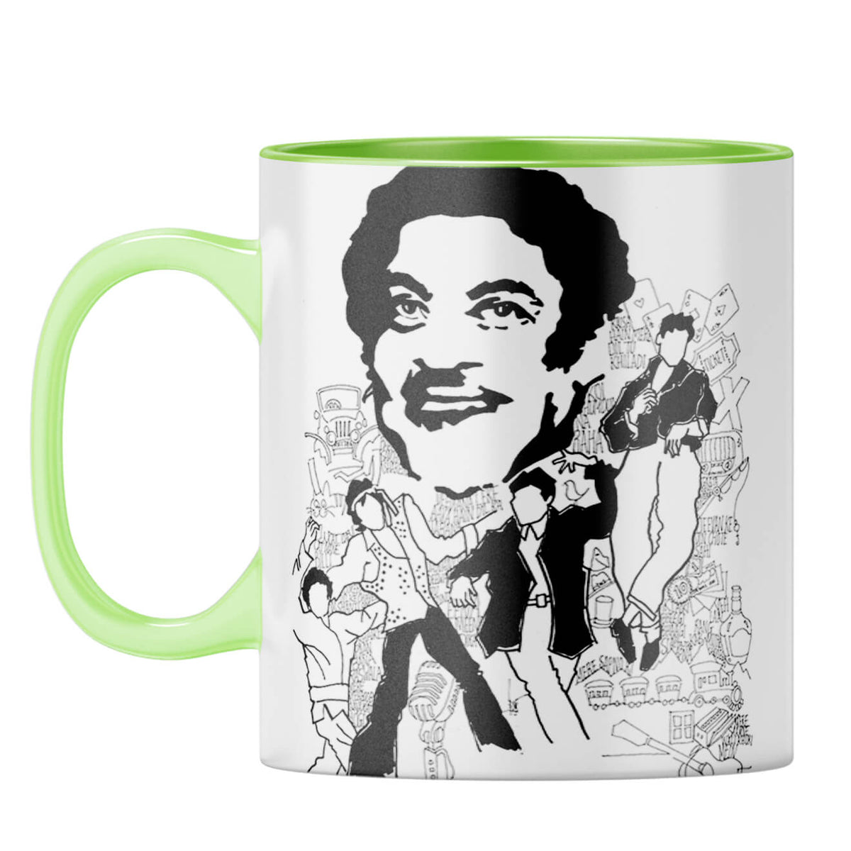 Indro's Art Kishore Kumar Coffee Mug Light Green