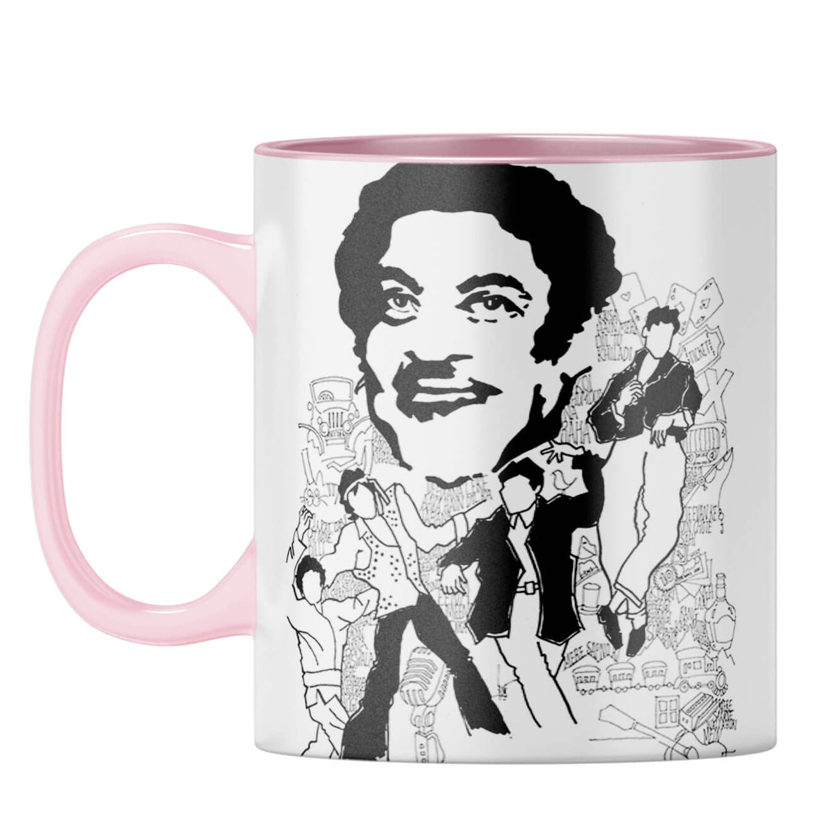 Indro's Art Kishore Kumar Coffee Mug Pink