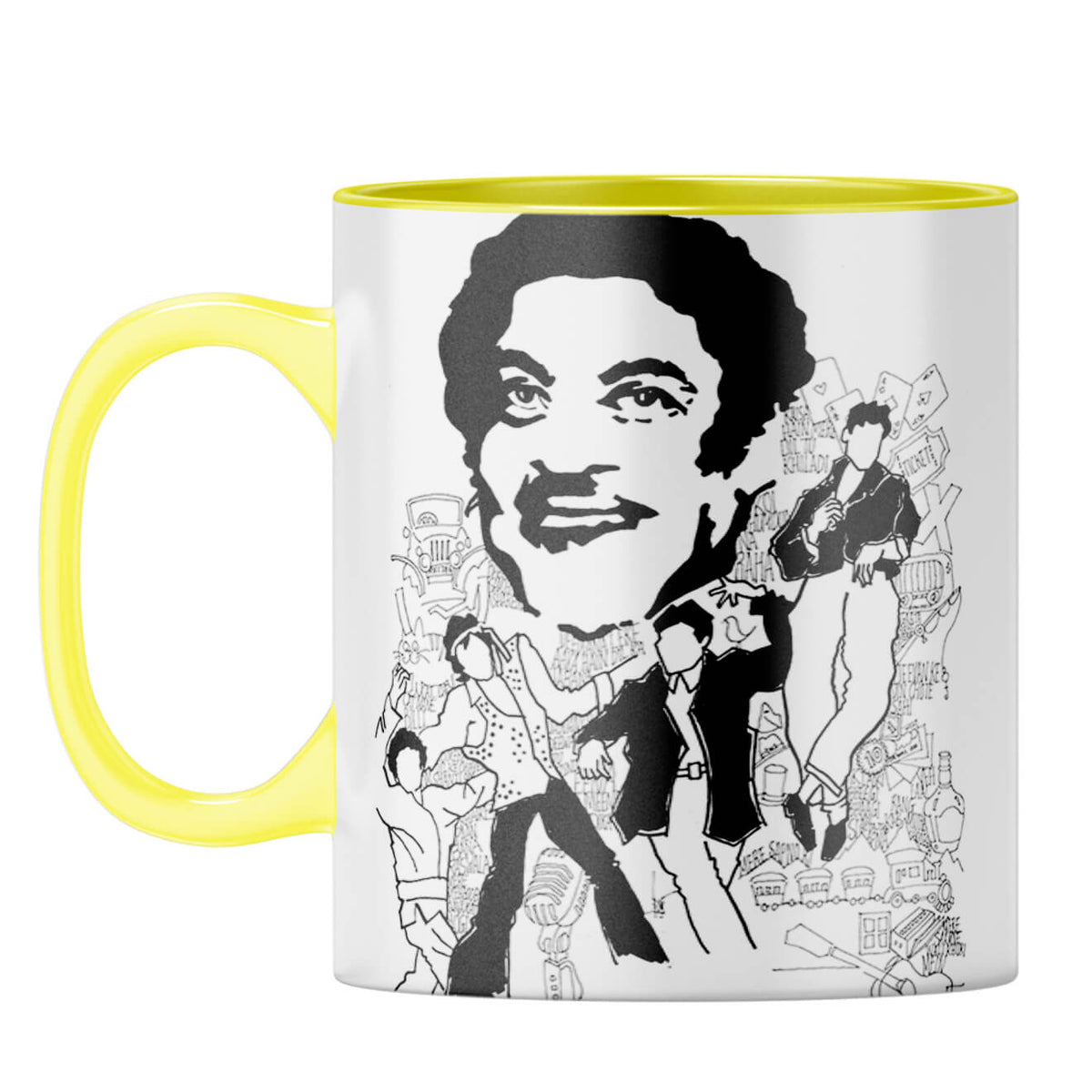 Indro's Art Kishore Kumar Coffee Mug Yellow