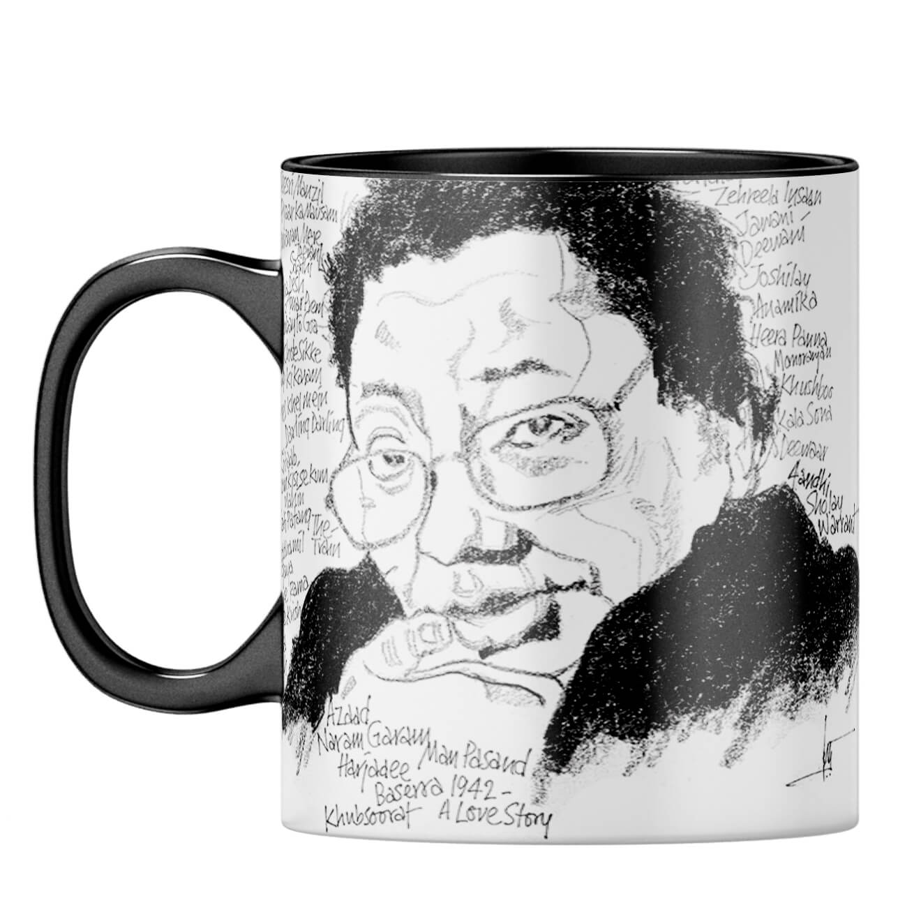 Indro's Art RD Burman Coffee Mug Black