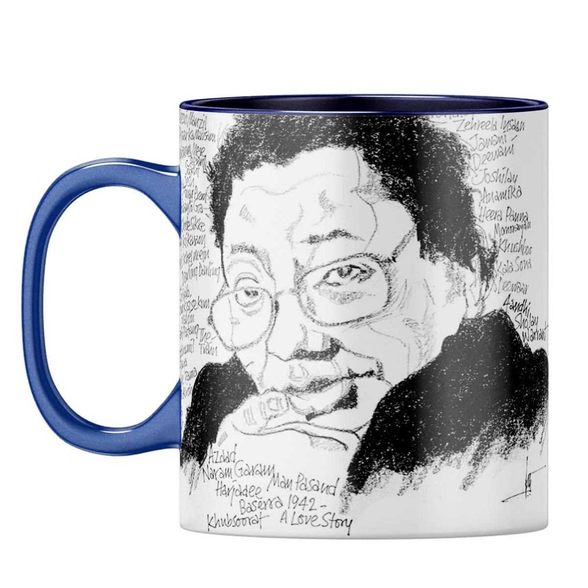 Indro's Art RD Burman Coffee Mug Dark Blue