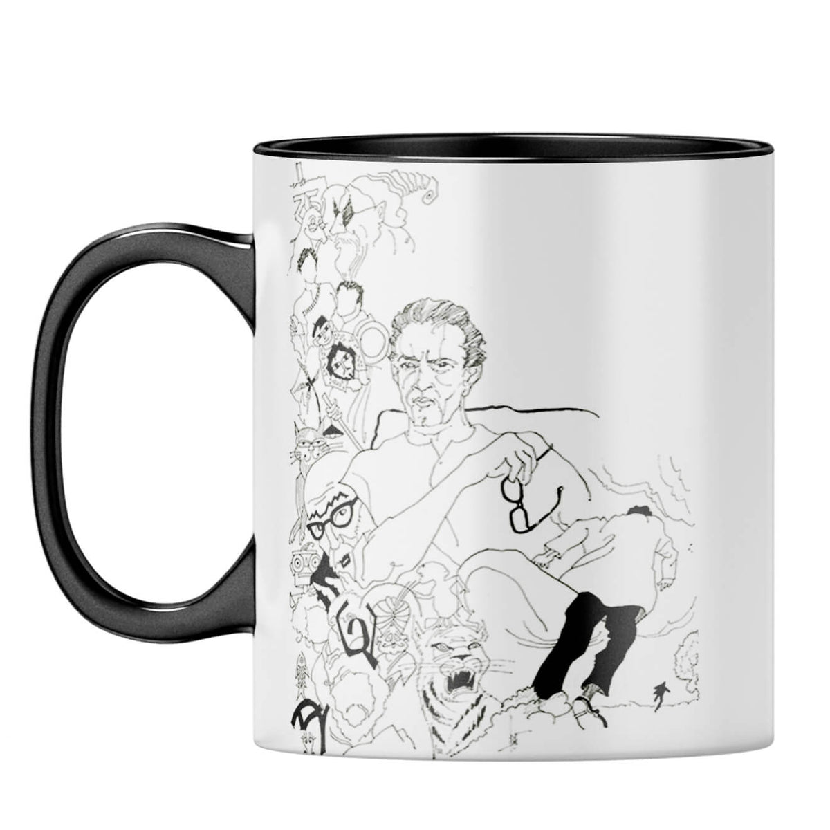 Indro's Art Satyajit Ray Coffee Mug Black