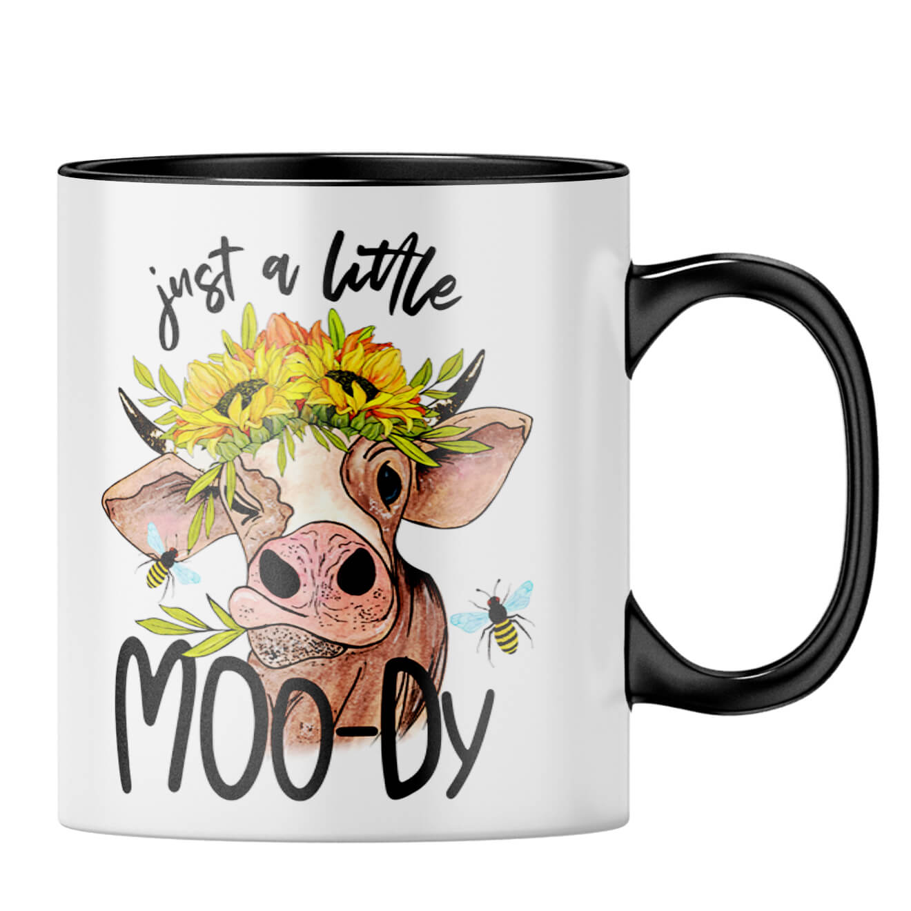 Just a Little Moody Coffee MugB-Black