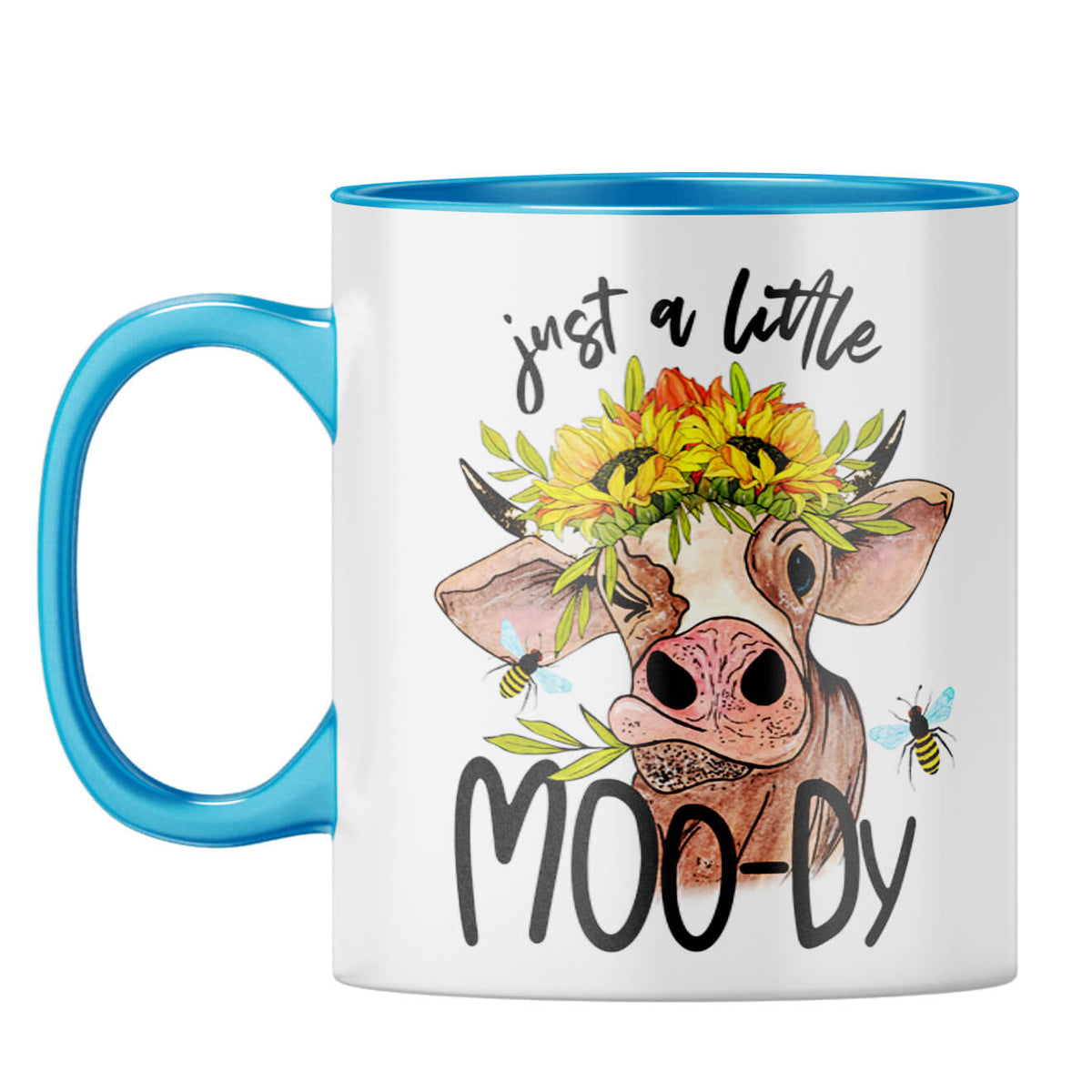 Just a Little Moody Coffee Mug Light Blue