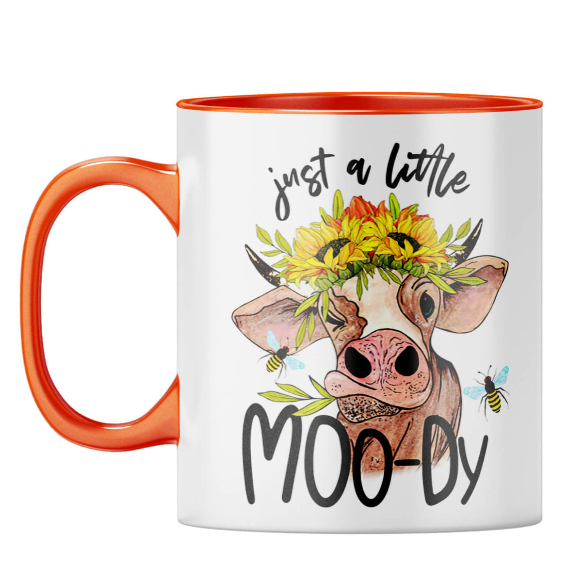 Just a Little Moody Coffee Mug Orange