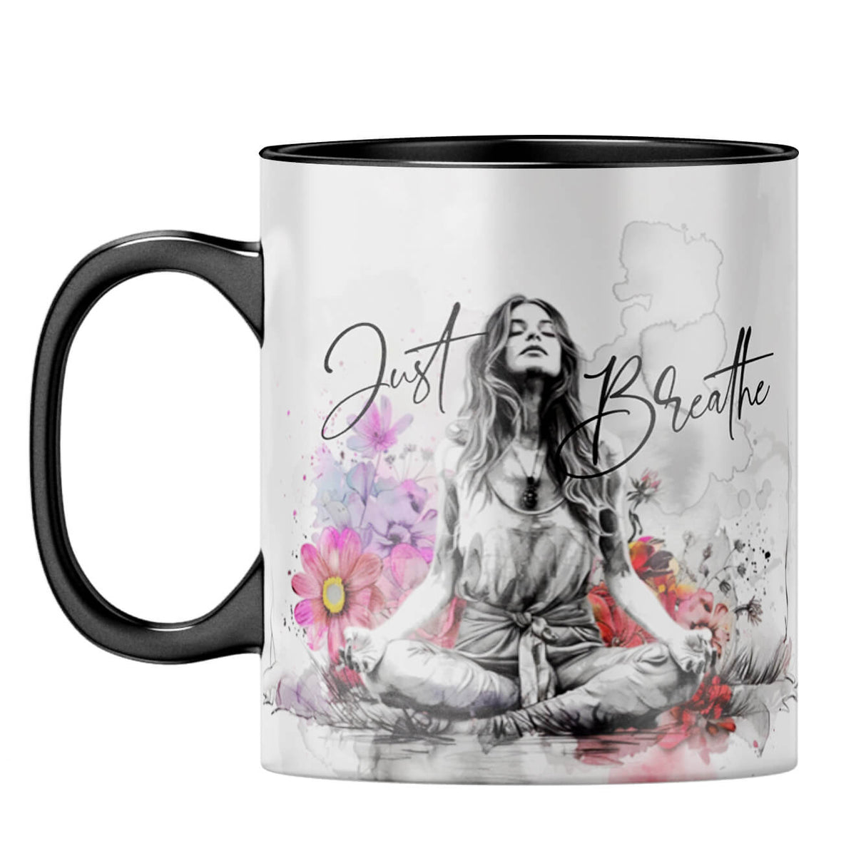 Just Breathe Coffee MugF-Black