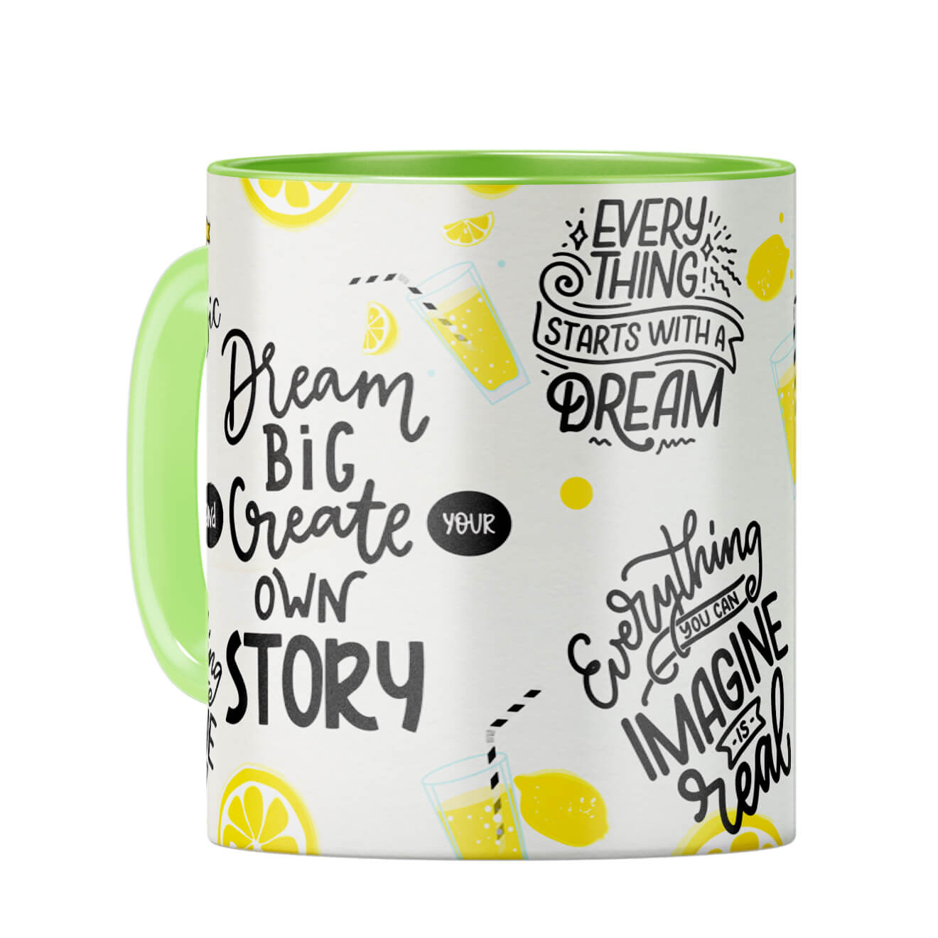 Keep On Dreaming Mug Coffee Mug Light Green