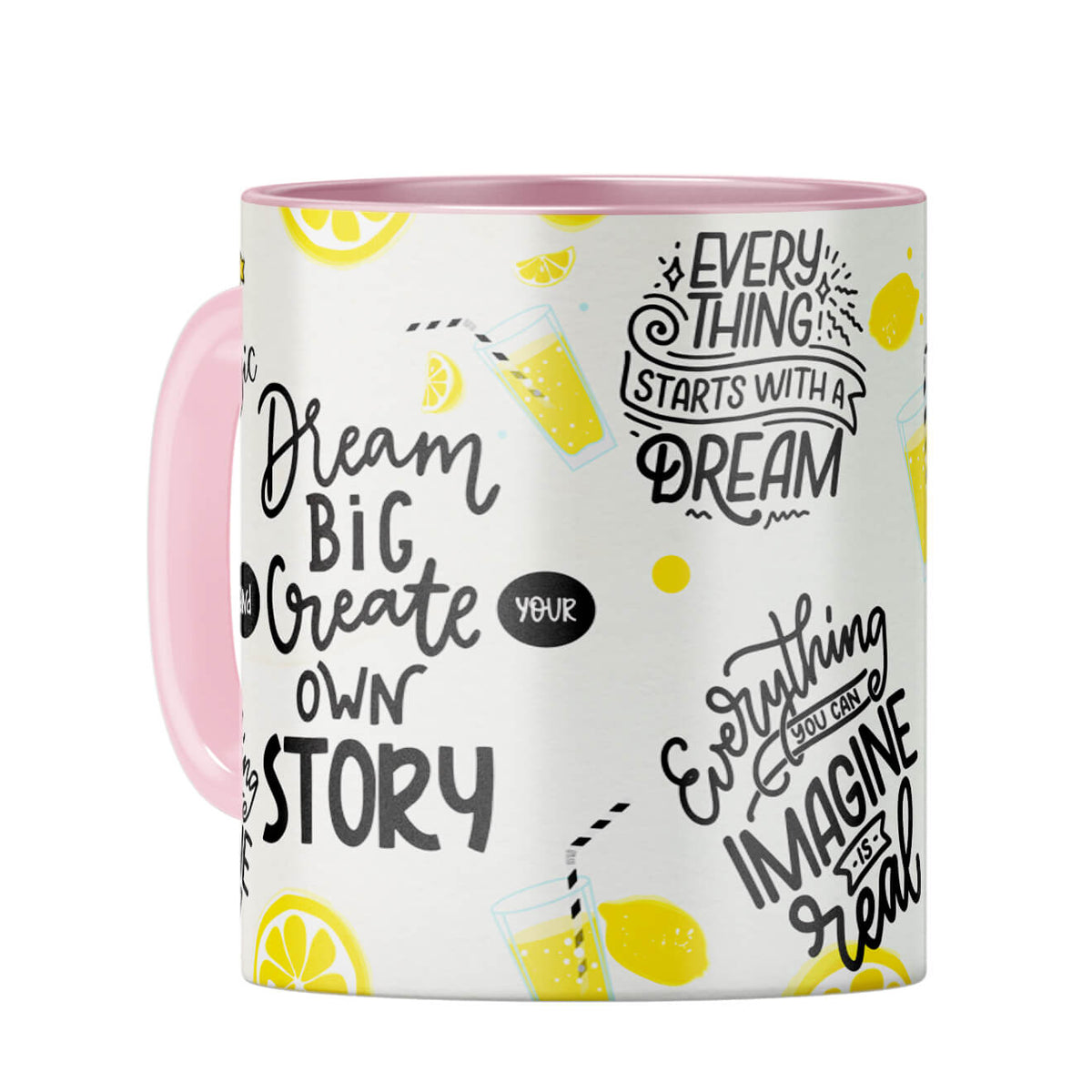 Keep On Dreaming Mug Coffee Mug Pink