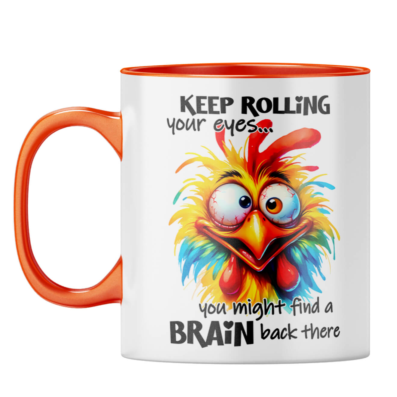 Keep Rolling Your Eyes Coffee Mug Orange