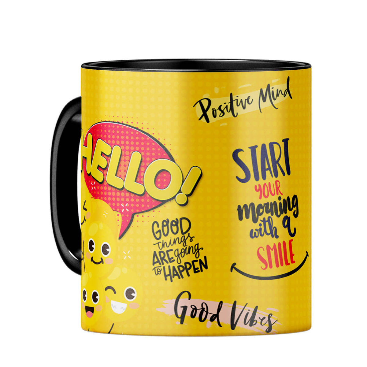 Keep Smiling Coffee Mug Coffee Mug Black
