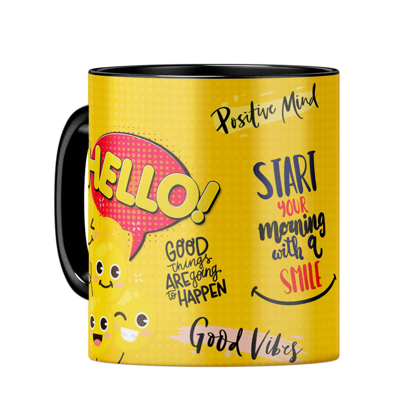 Keep Smiling Coffee Mug Coffee Mug Black