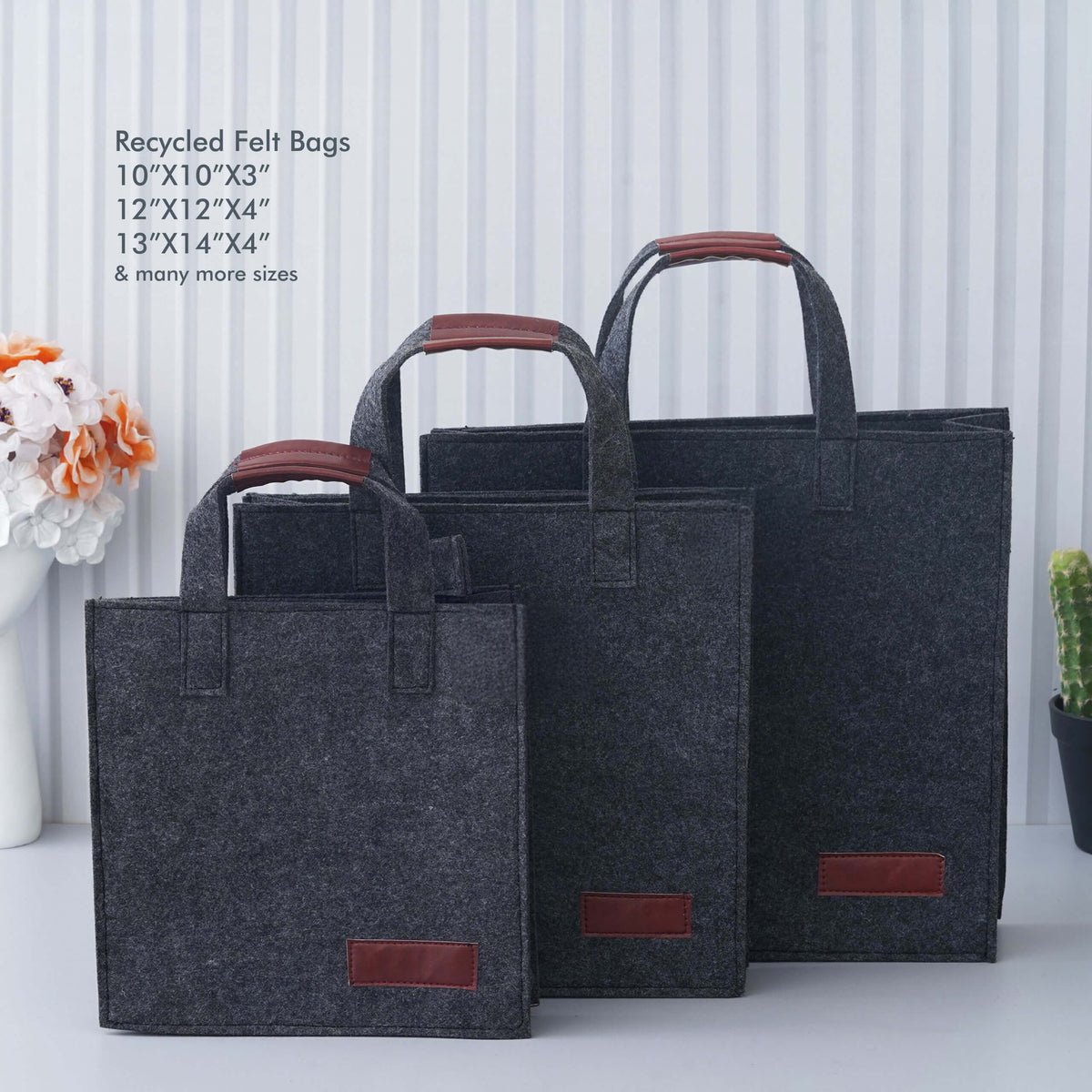 Large Black Hand Bag - Sustainable Luxury
