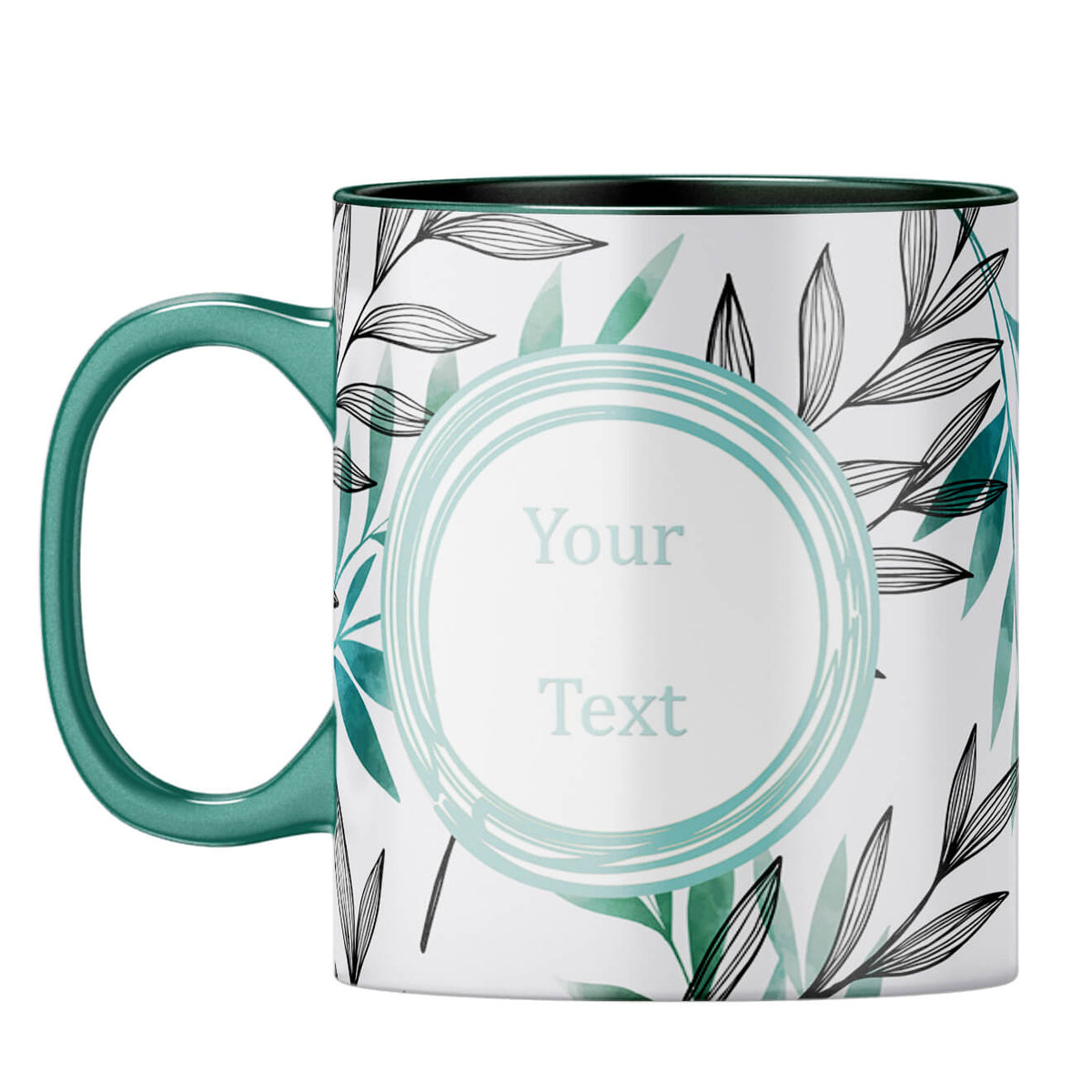 Leafy Coffee Mug Dark Green