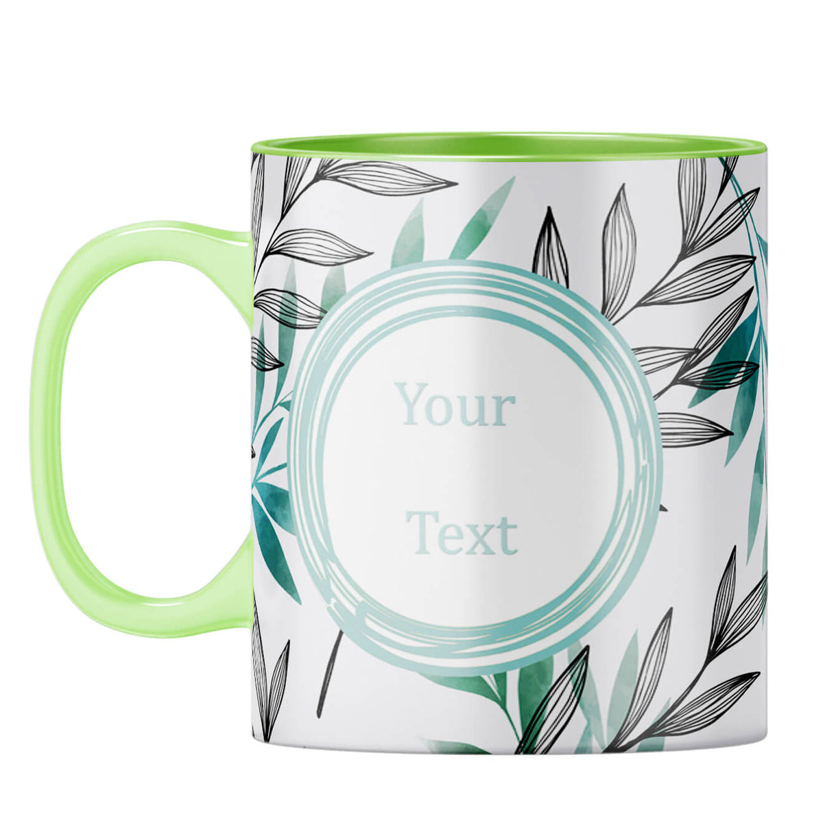 Leafy Coffee Mug Light Green