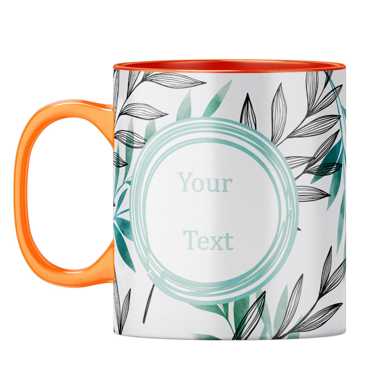 Leafy Coffee Mug Orange