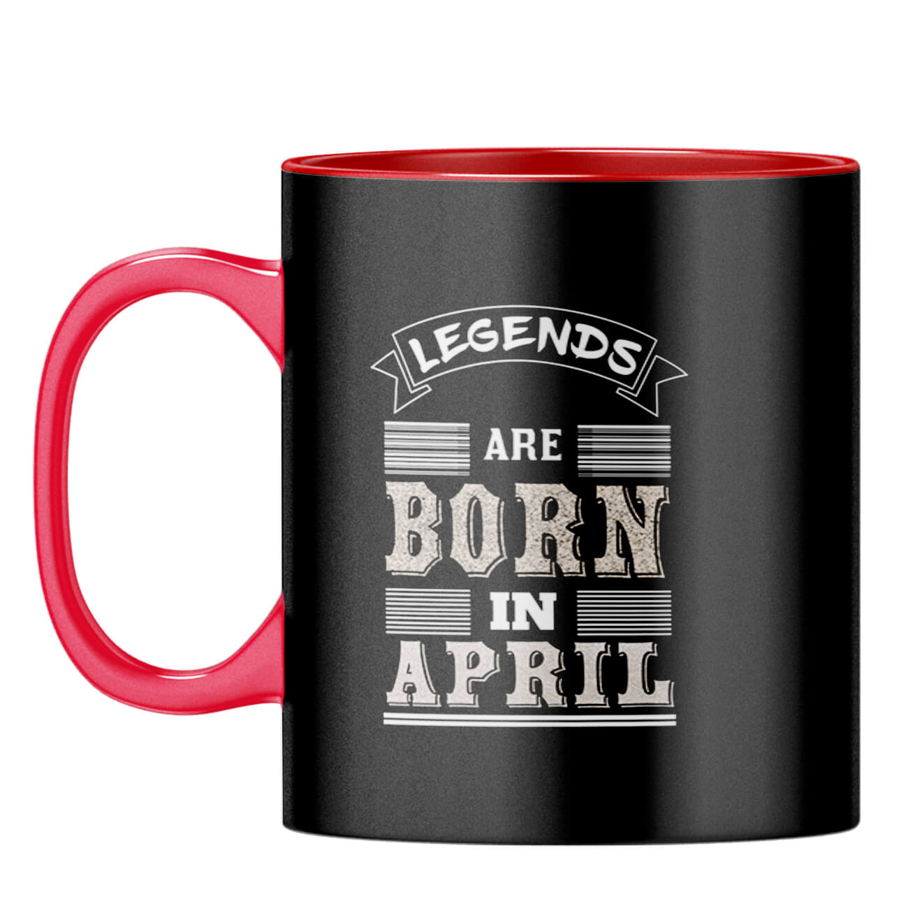 Legends Born in April Coffee Mug Red
