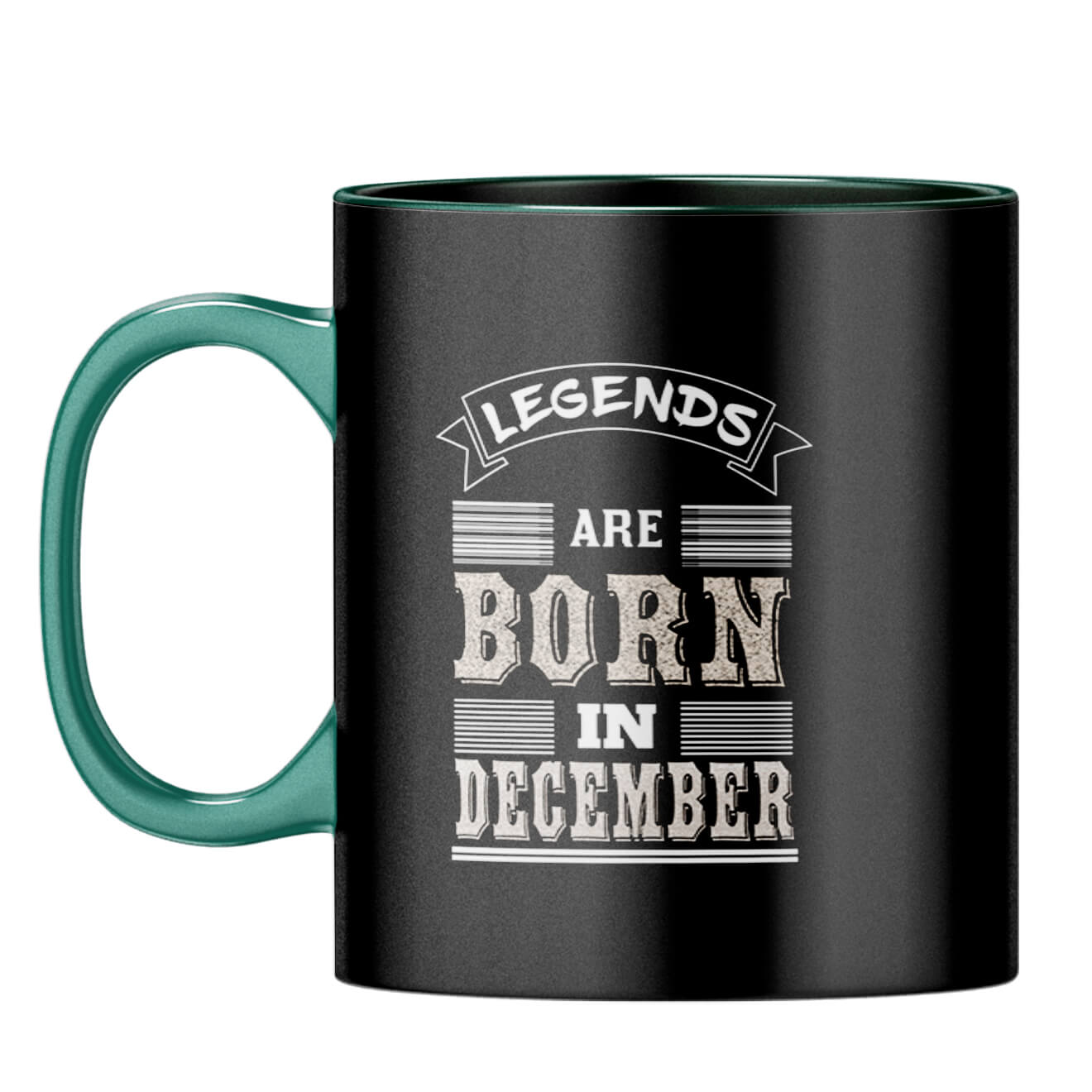 Legends Born in December Coffee Mug Dark Green