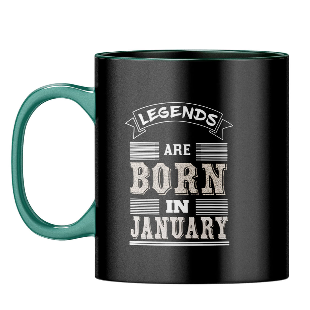 Legends Born in January Coffee Mug Dark Green