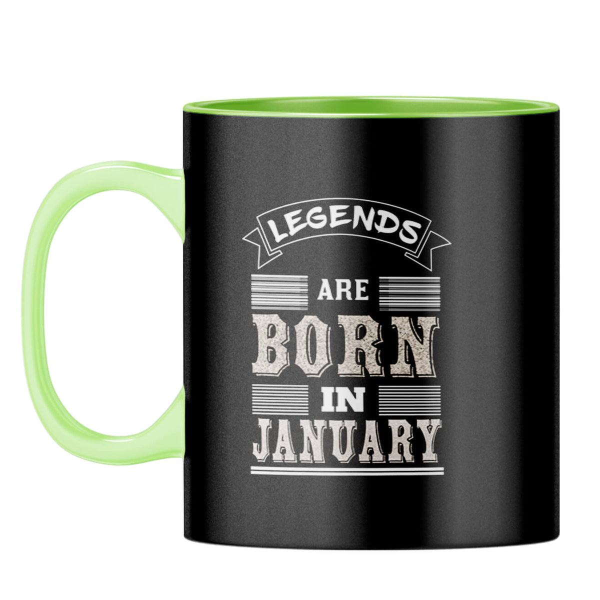 Legends Born in January Coffee Mug Light Green
