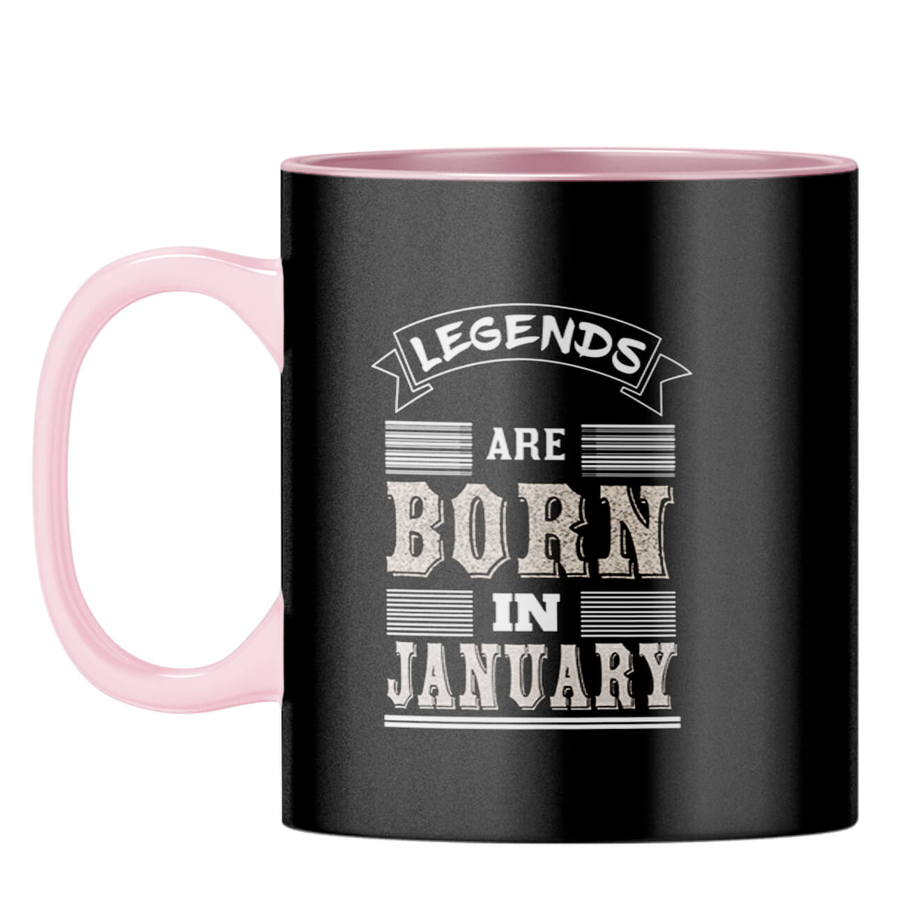 Legends Born in January Coffee Mug Pink