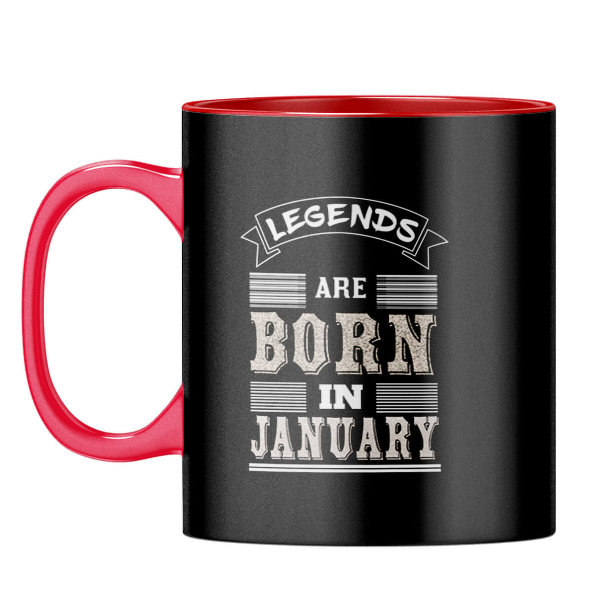 Legends Born in January Coffee Mug Red