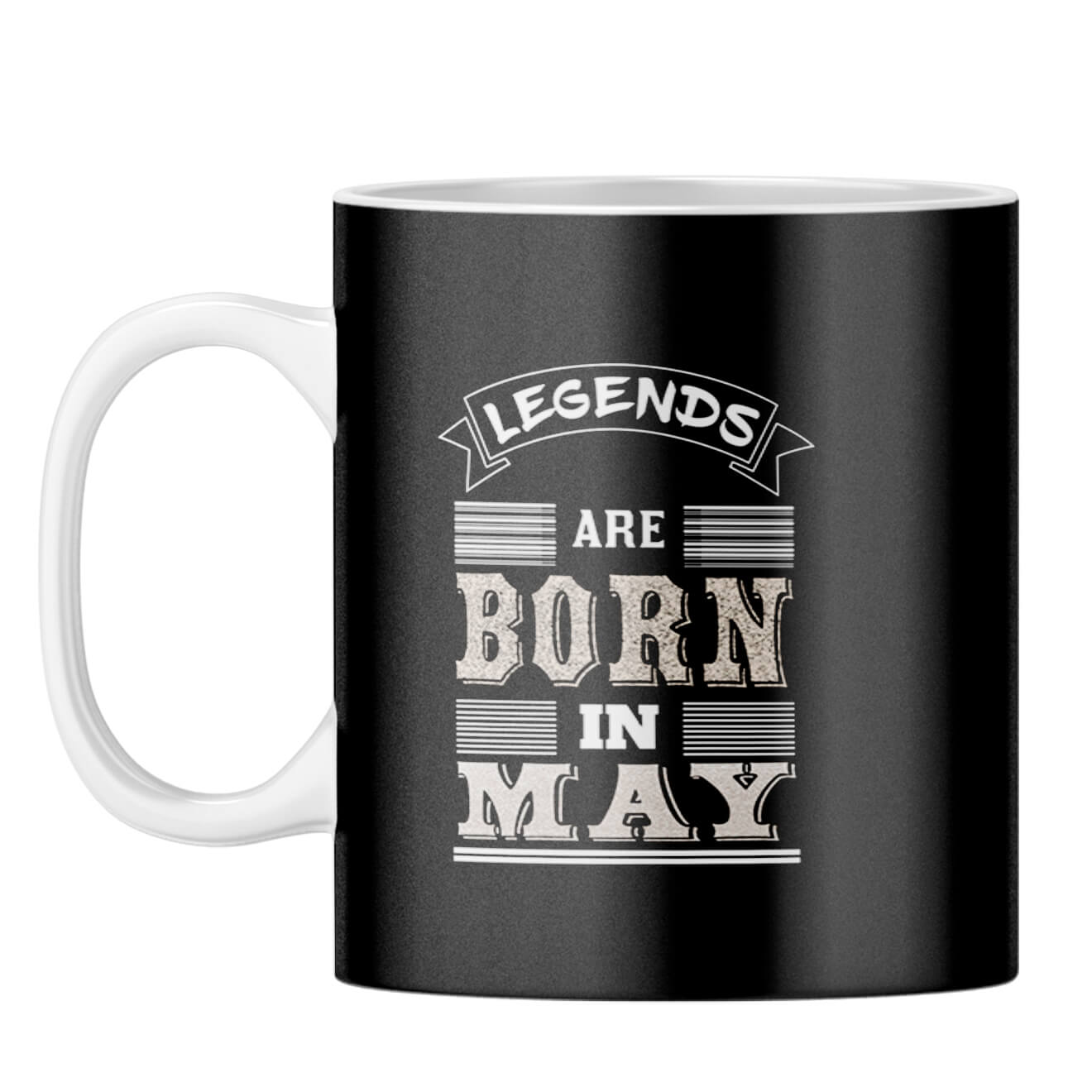 Legends Born in May Coffee Mug White
