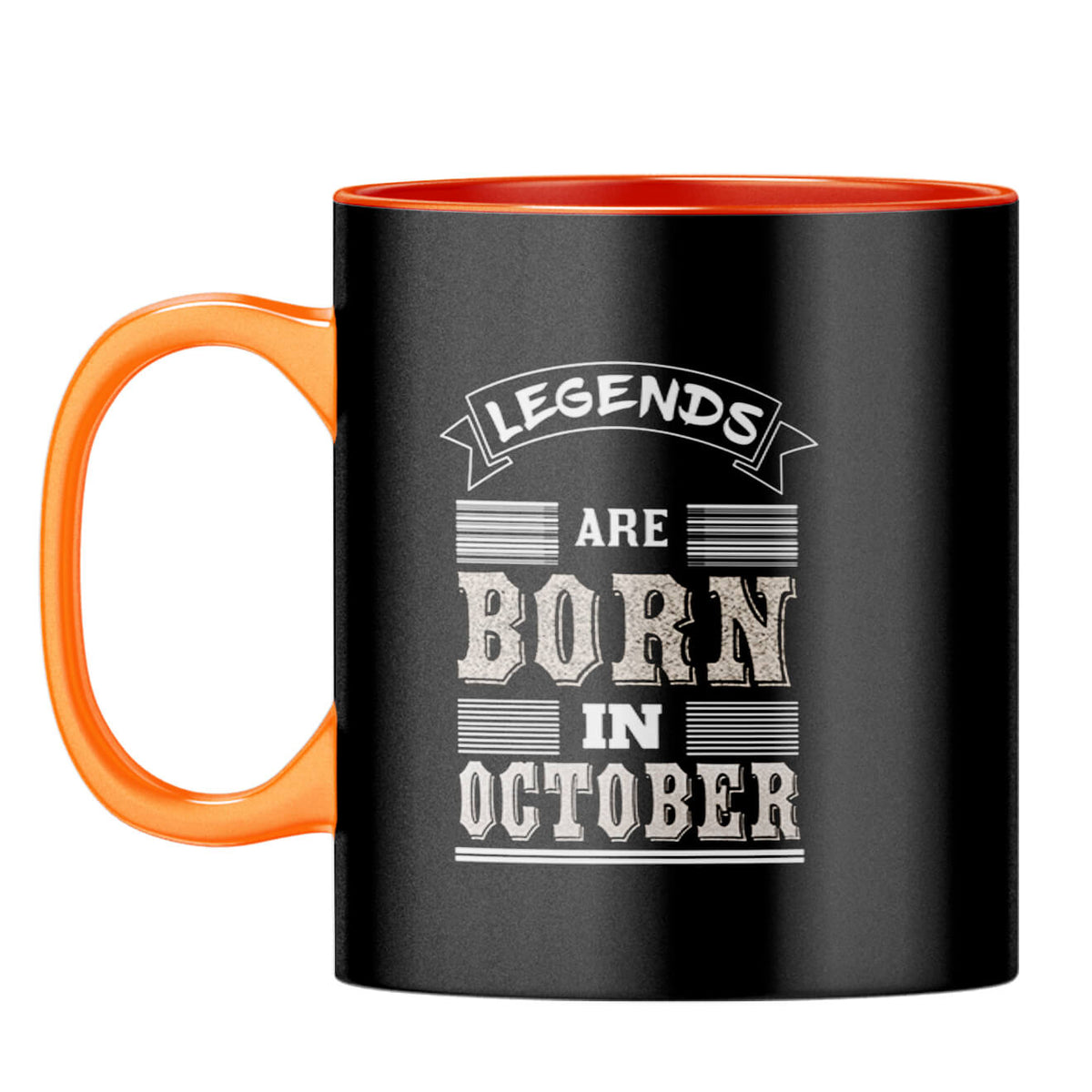 Legends Born in October Coffee Mug Orange