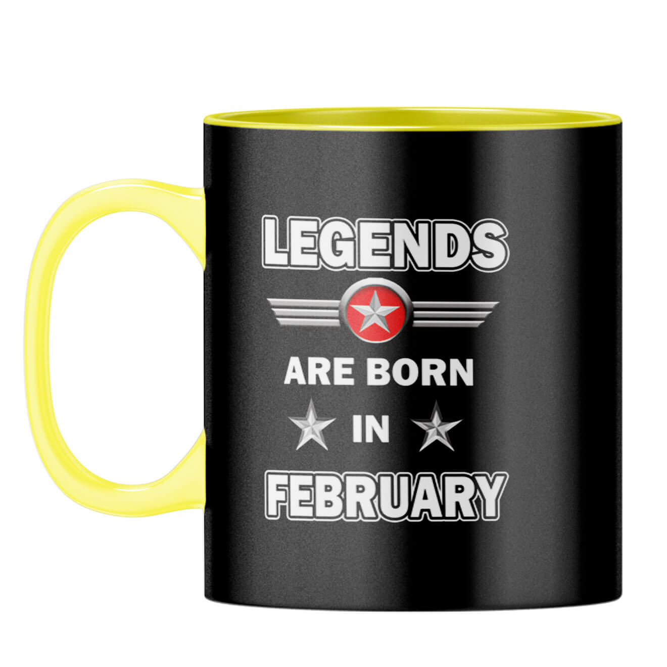 Legends February Coffee Mug Yellow