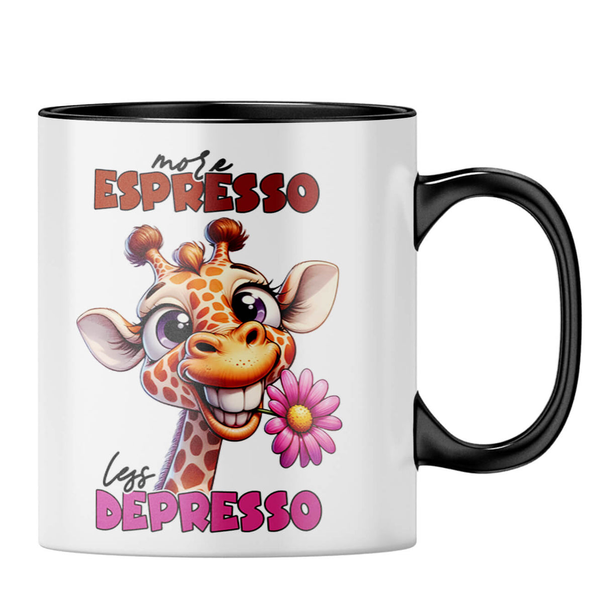 Less Depresson Coffee MugB-Black