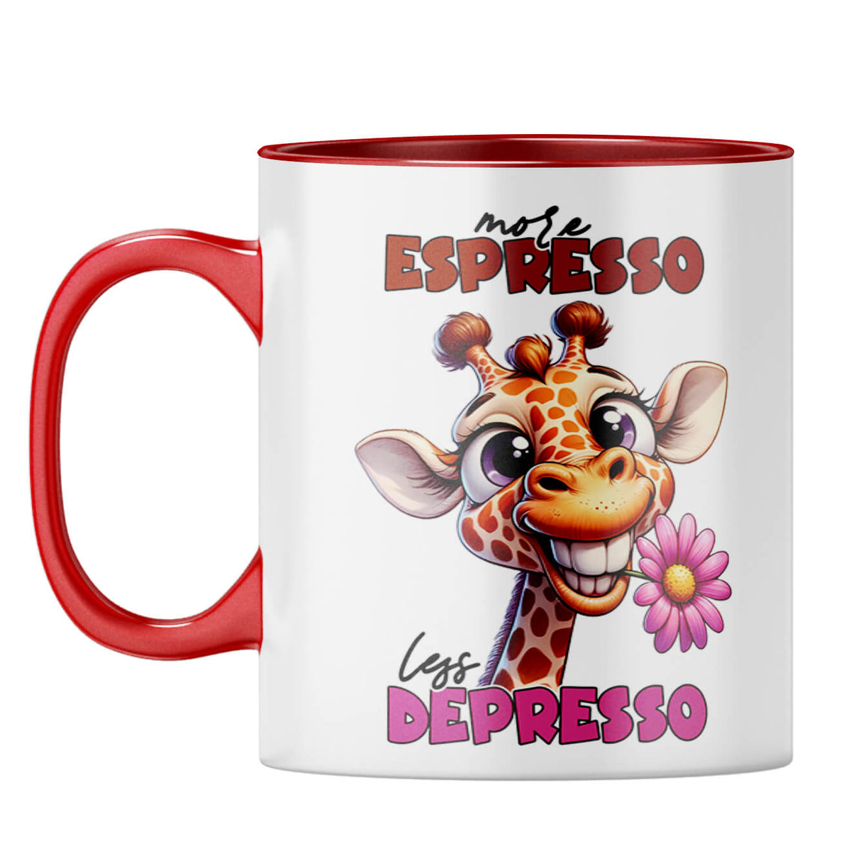 Less Depresson Coffee Mug Red