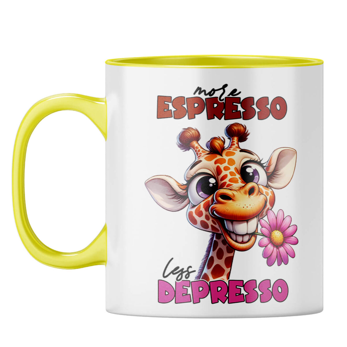 Less Depresson Coffee Mug Yellow